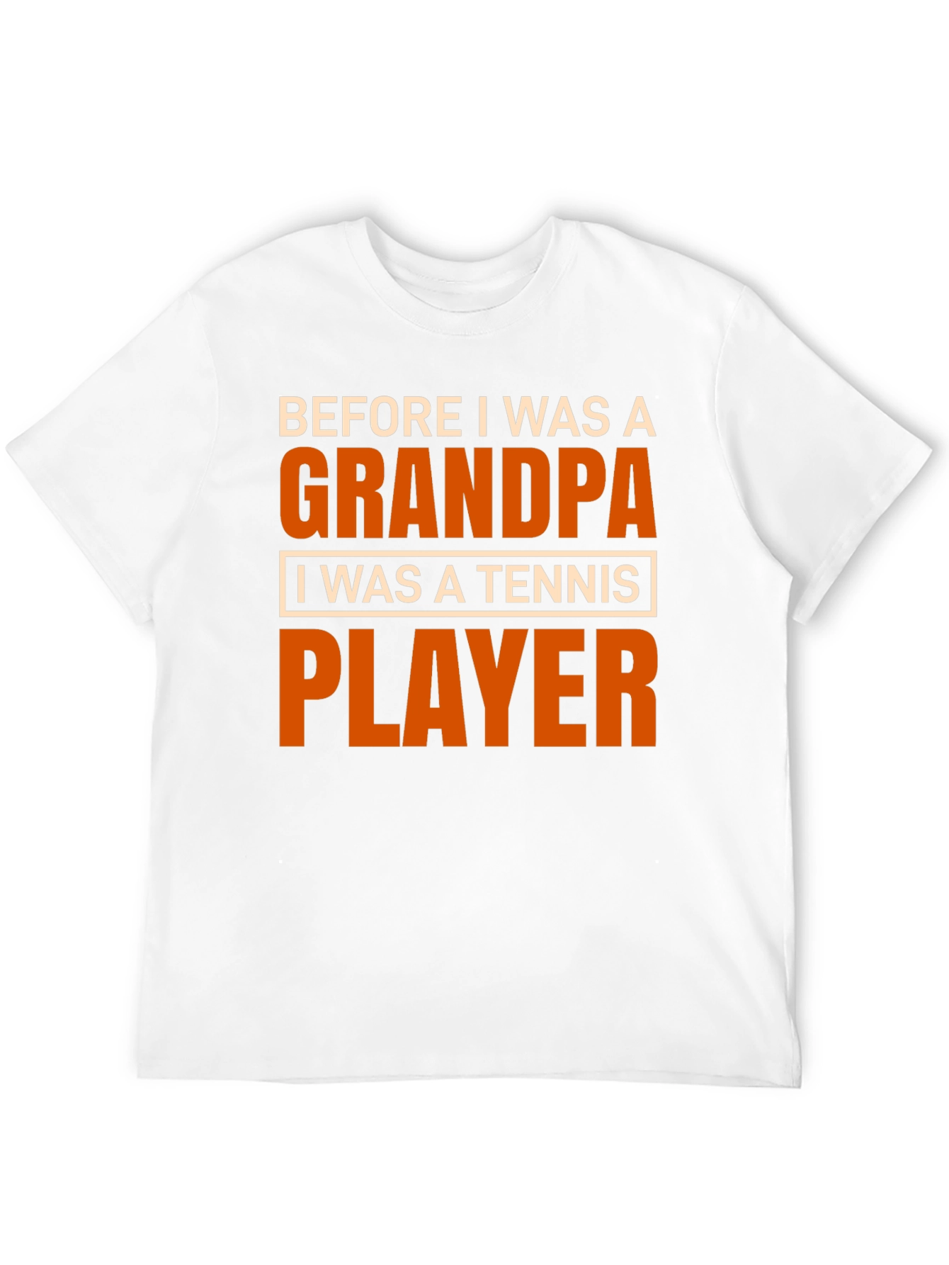 Grandpa Tennis Player T-Shirt - Black Cotton Blend