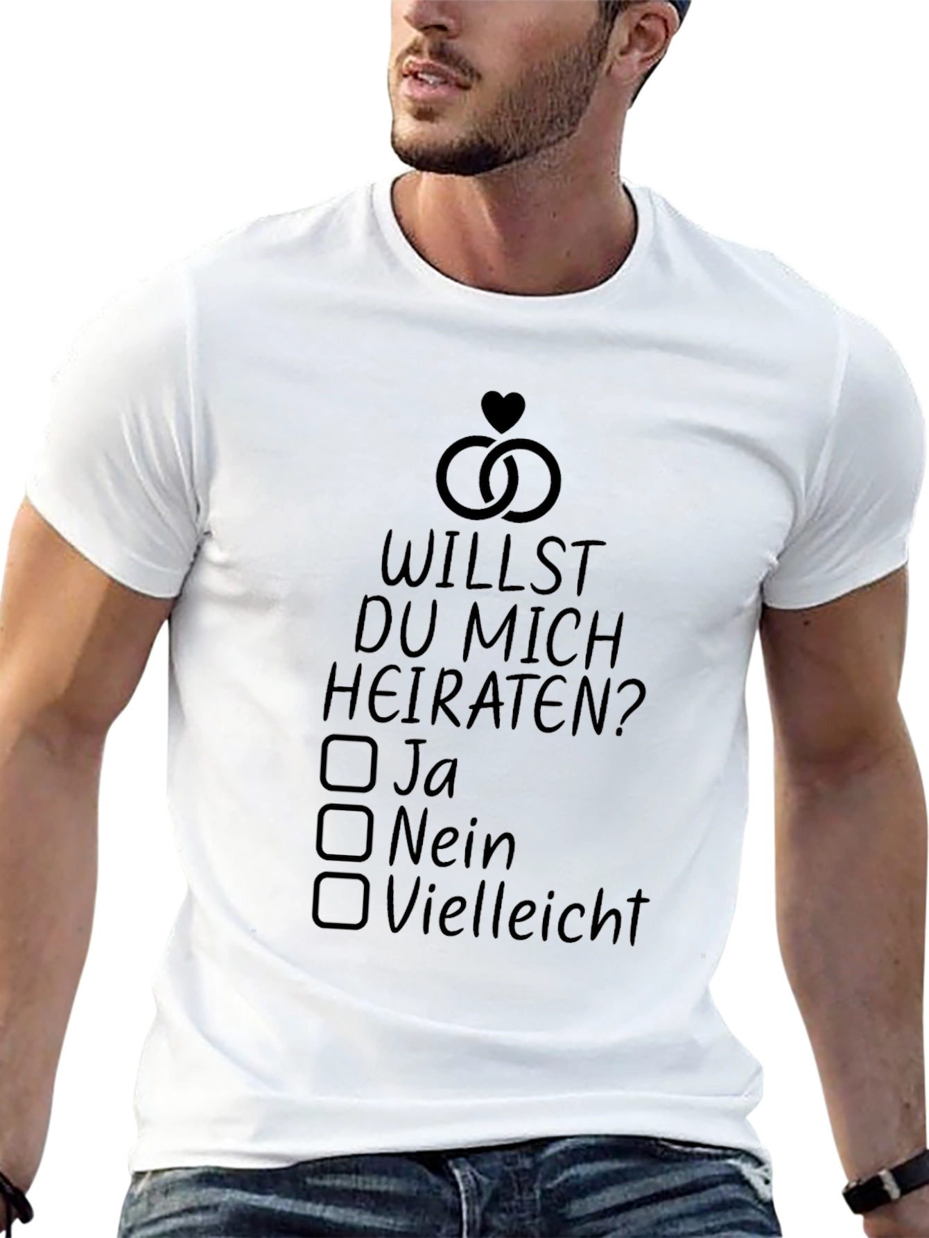 Willst Du Mich Heiraten? Novelty T-Shirt