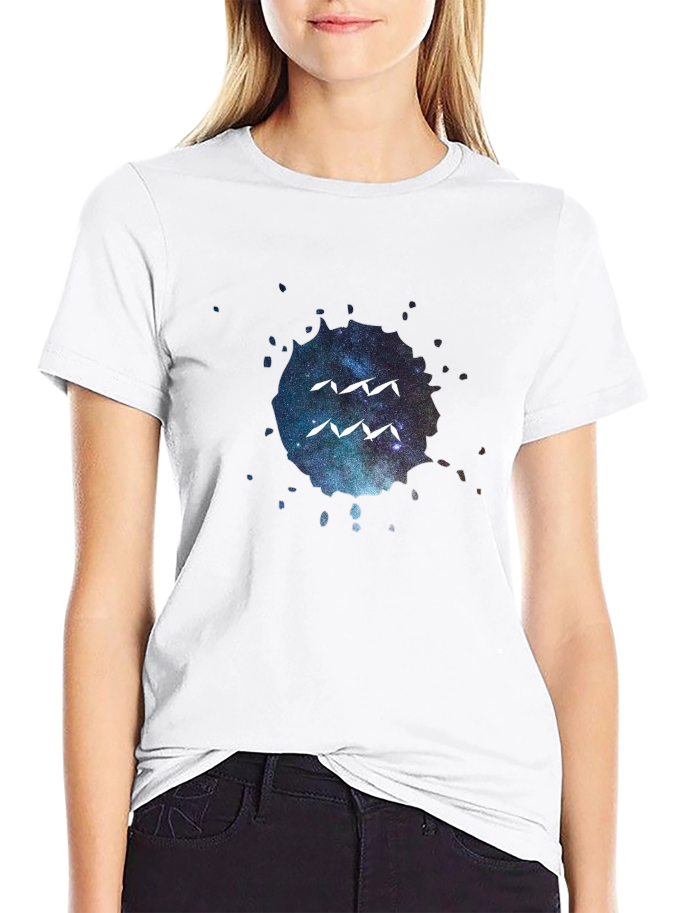 Aquarius Zodiac Black T-Shirt