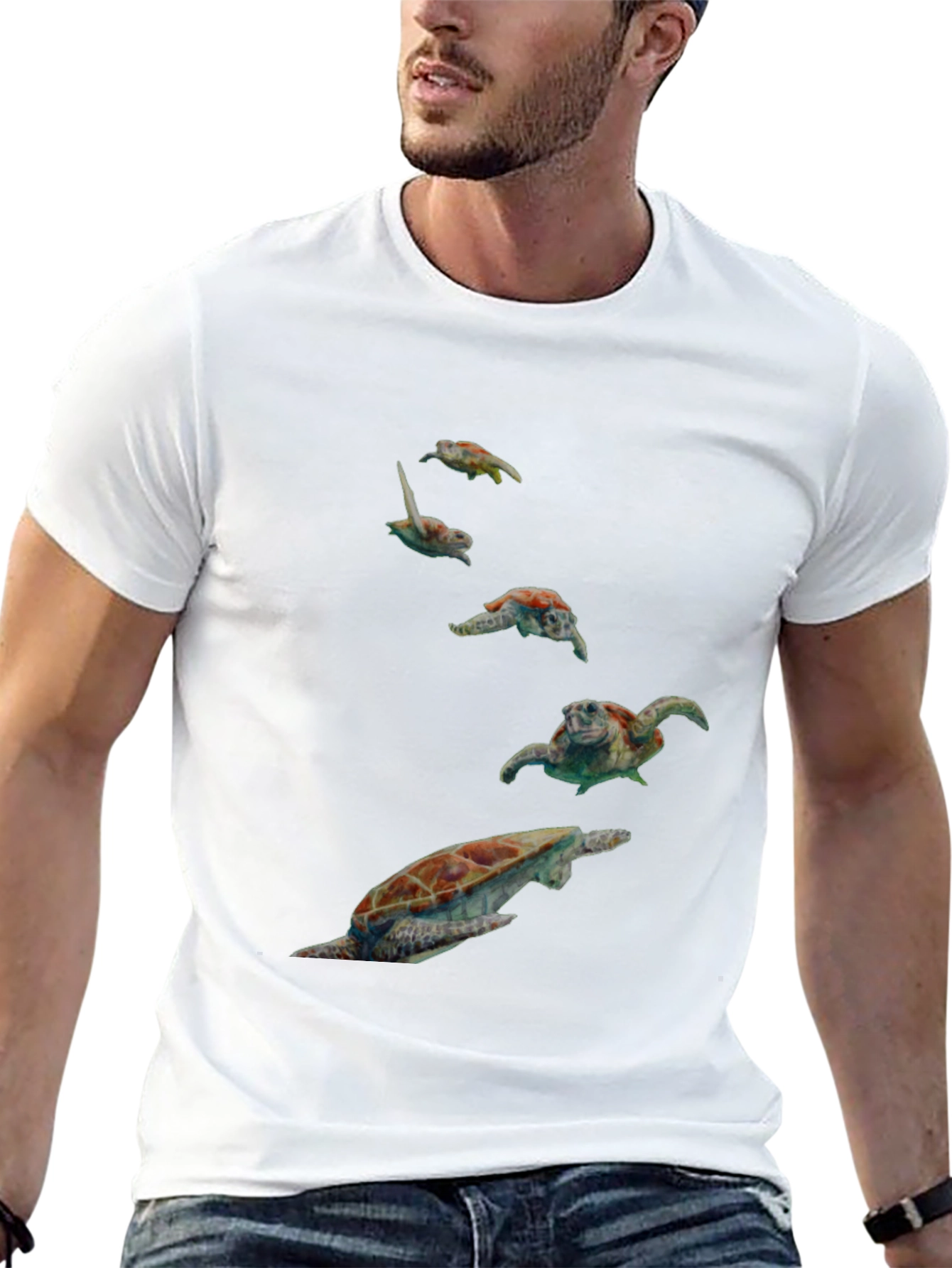 Turtle Graphic Black T-Shirt