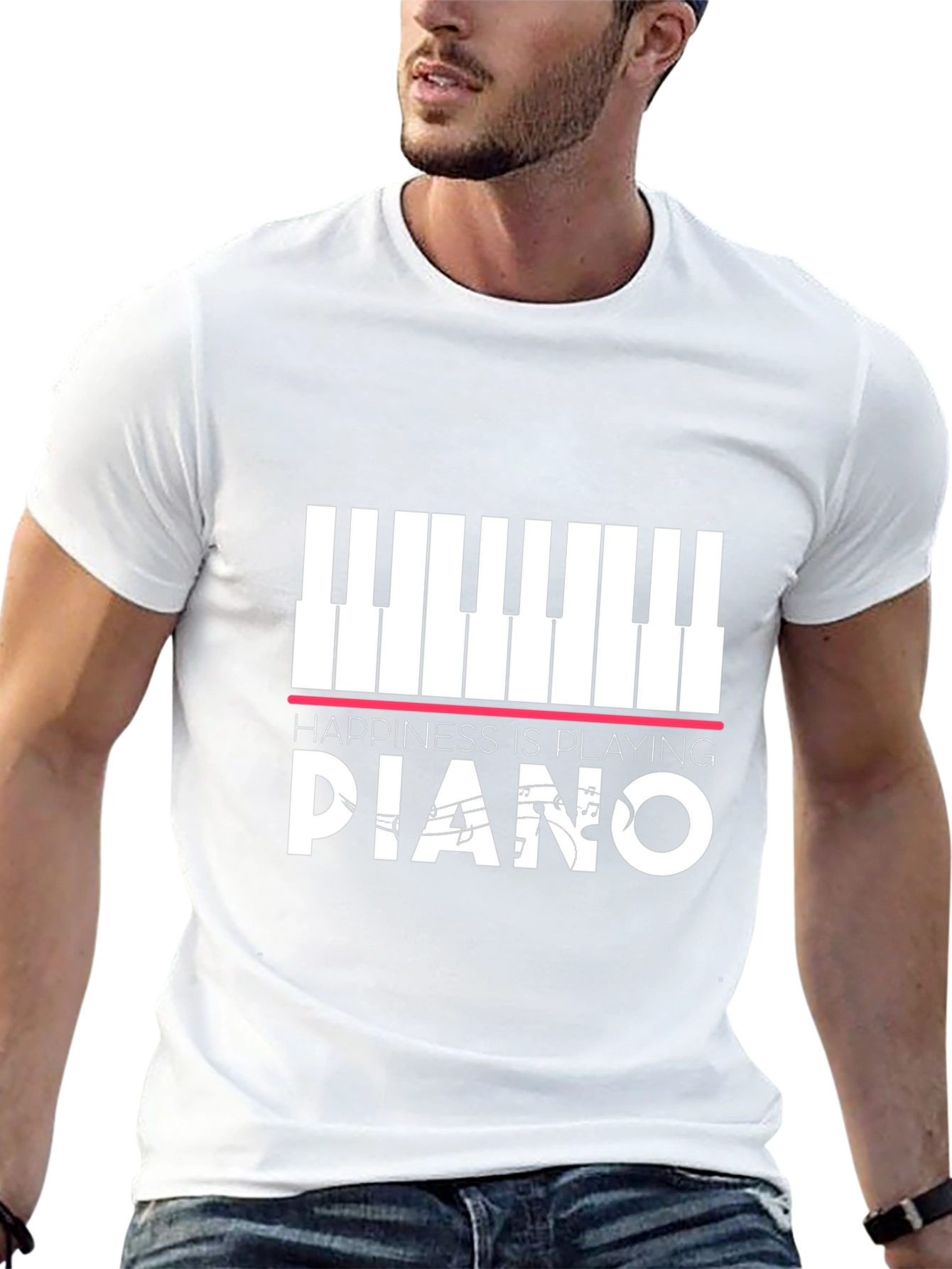 Piano Happiness T-Shirt - Music Lover Tee
