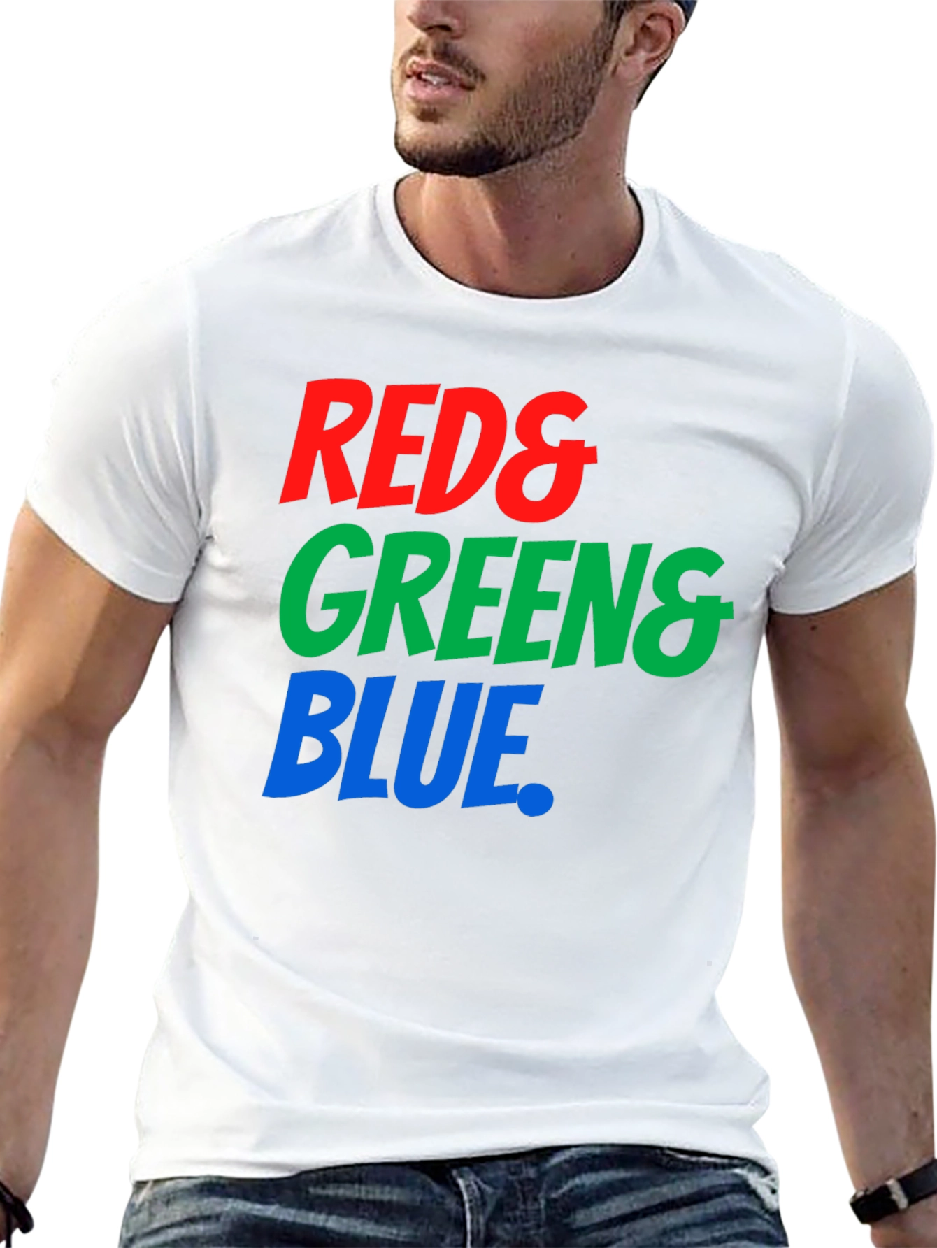 Red Green and Blue Graphic Tee