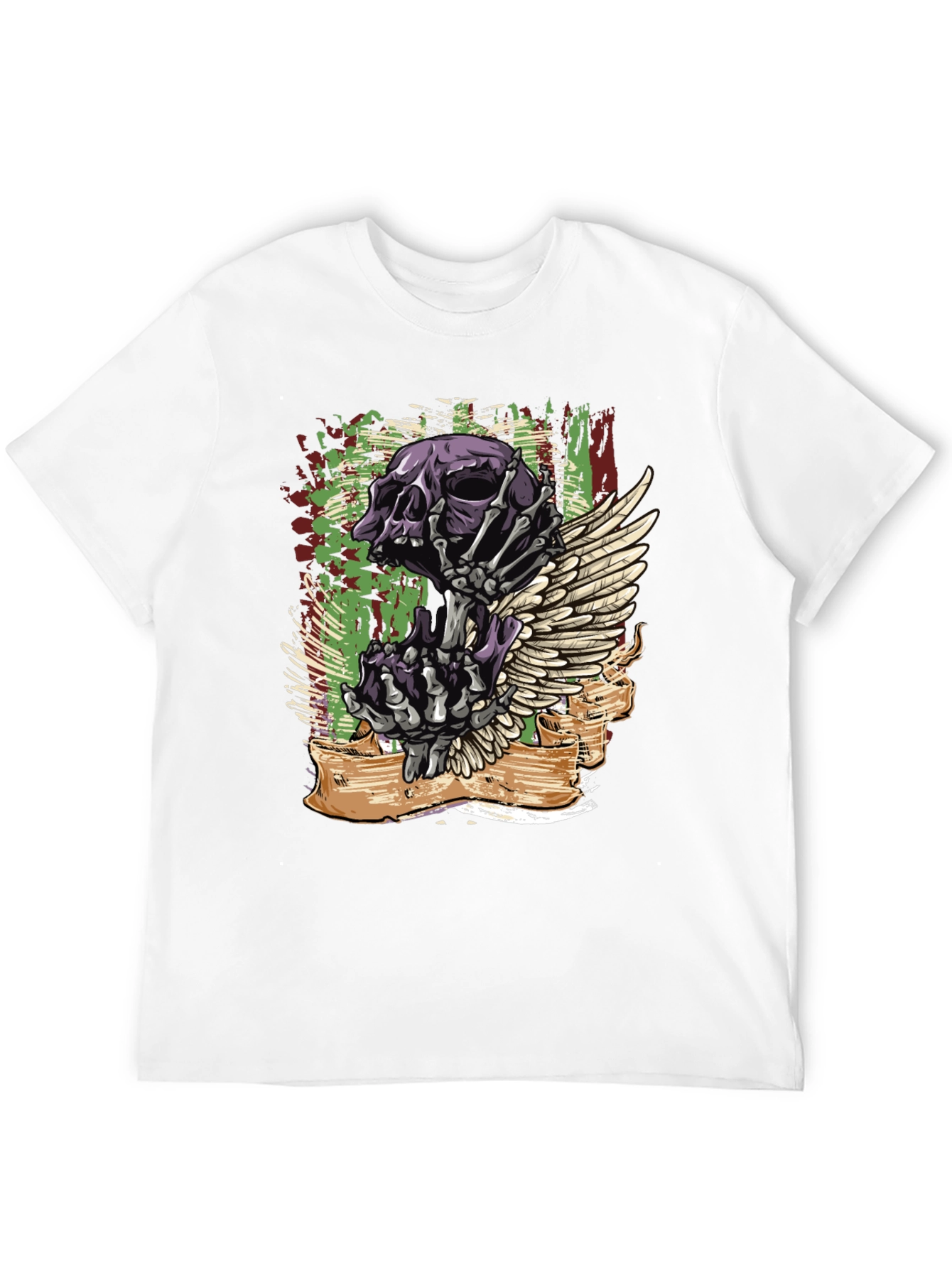 Skull and Wing Graphic T-Shirt - Bold Design