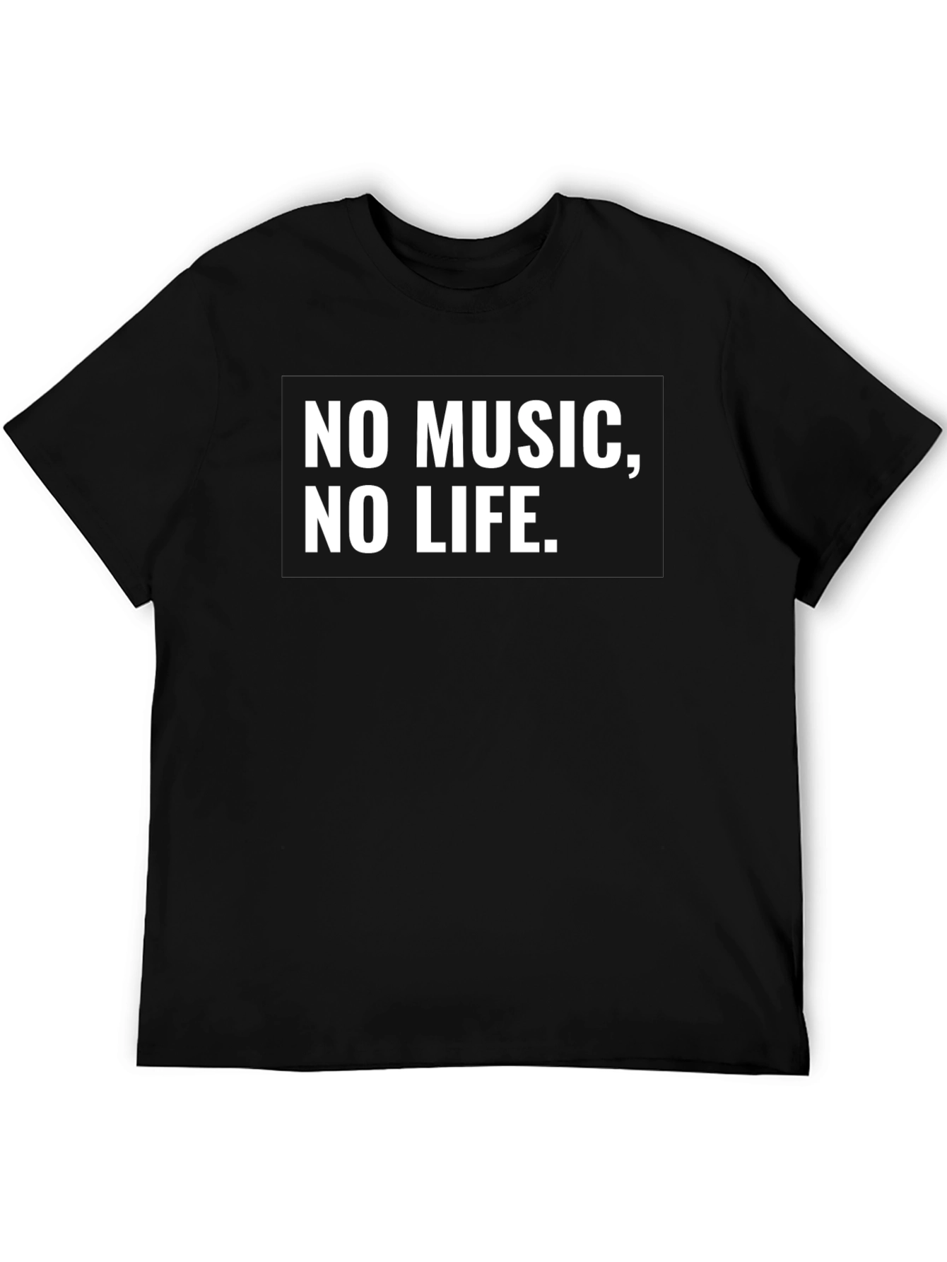 No Music No Life Black Graphic Tee