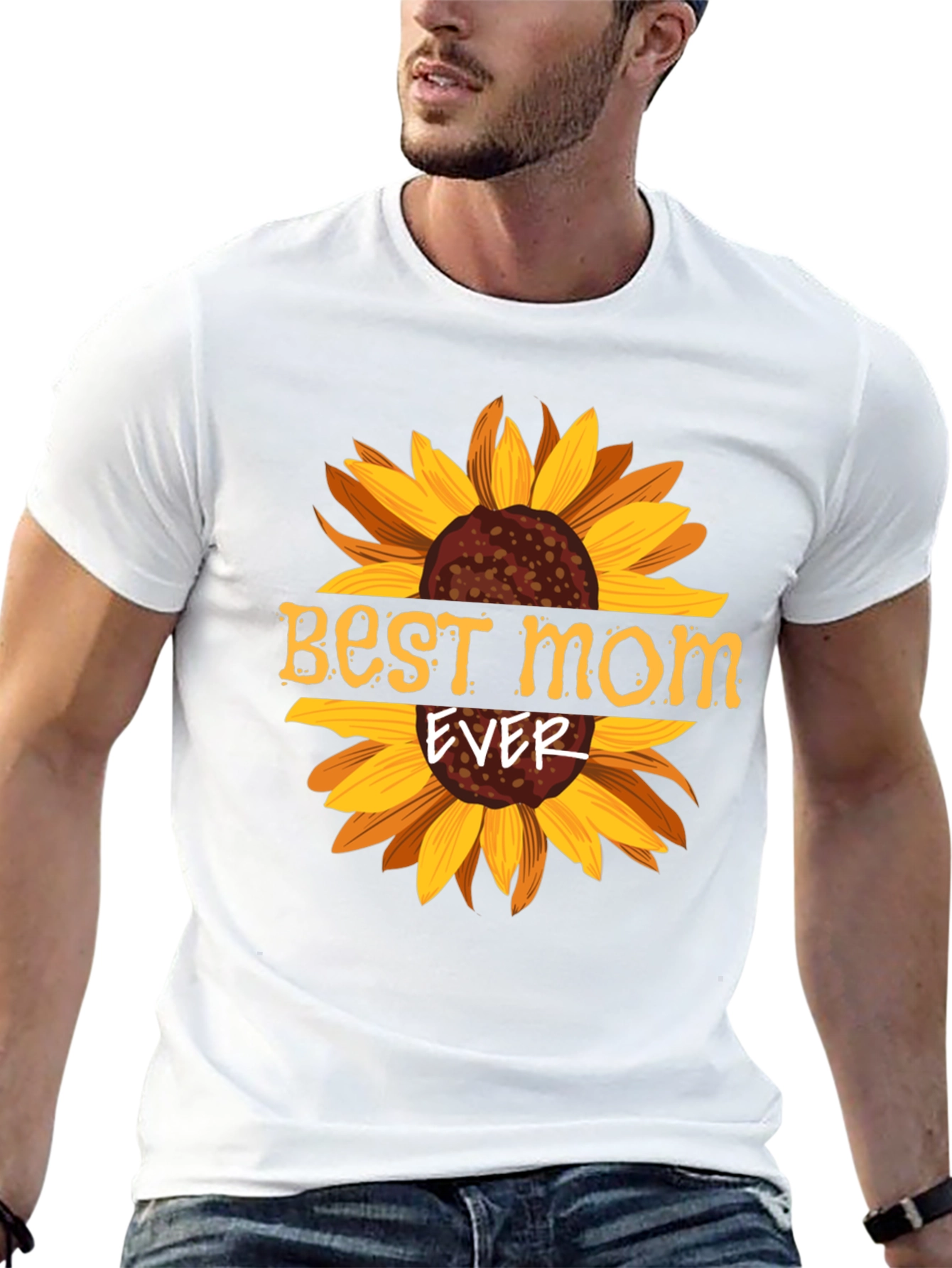 Best Mom Ever Sunflower Graphic T-Shirt