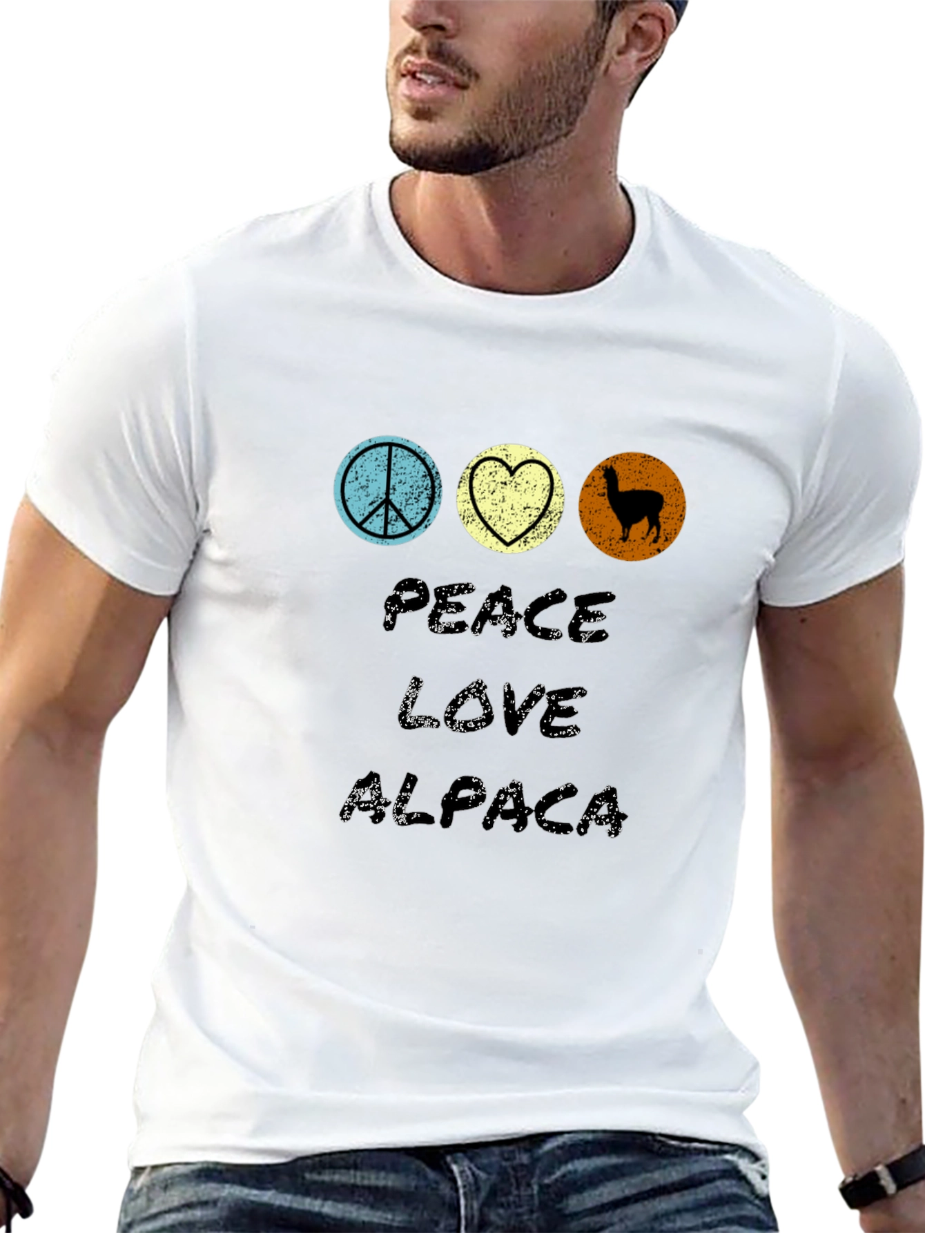 Peace Love Alpaca Graphic T-Shirt
