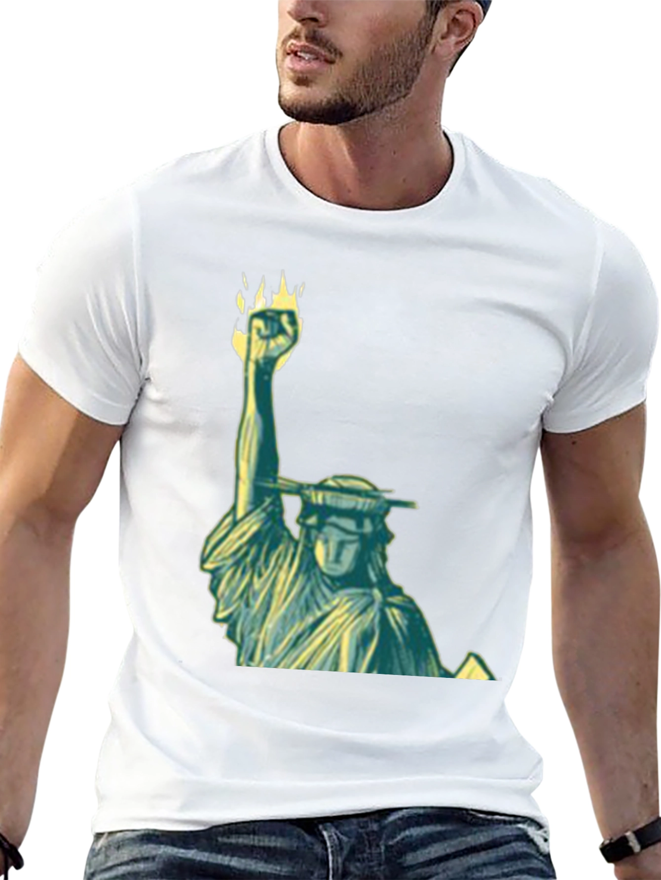 Statue of Liberty Graphic Black T-Shirt