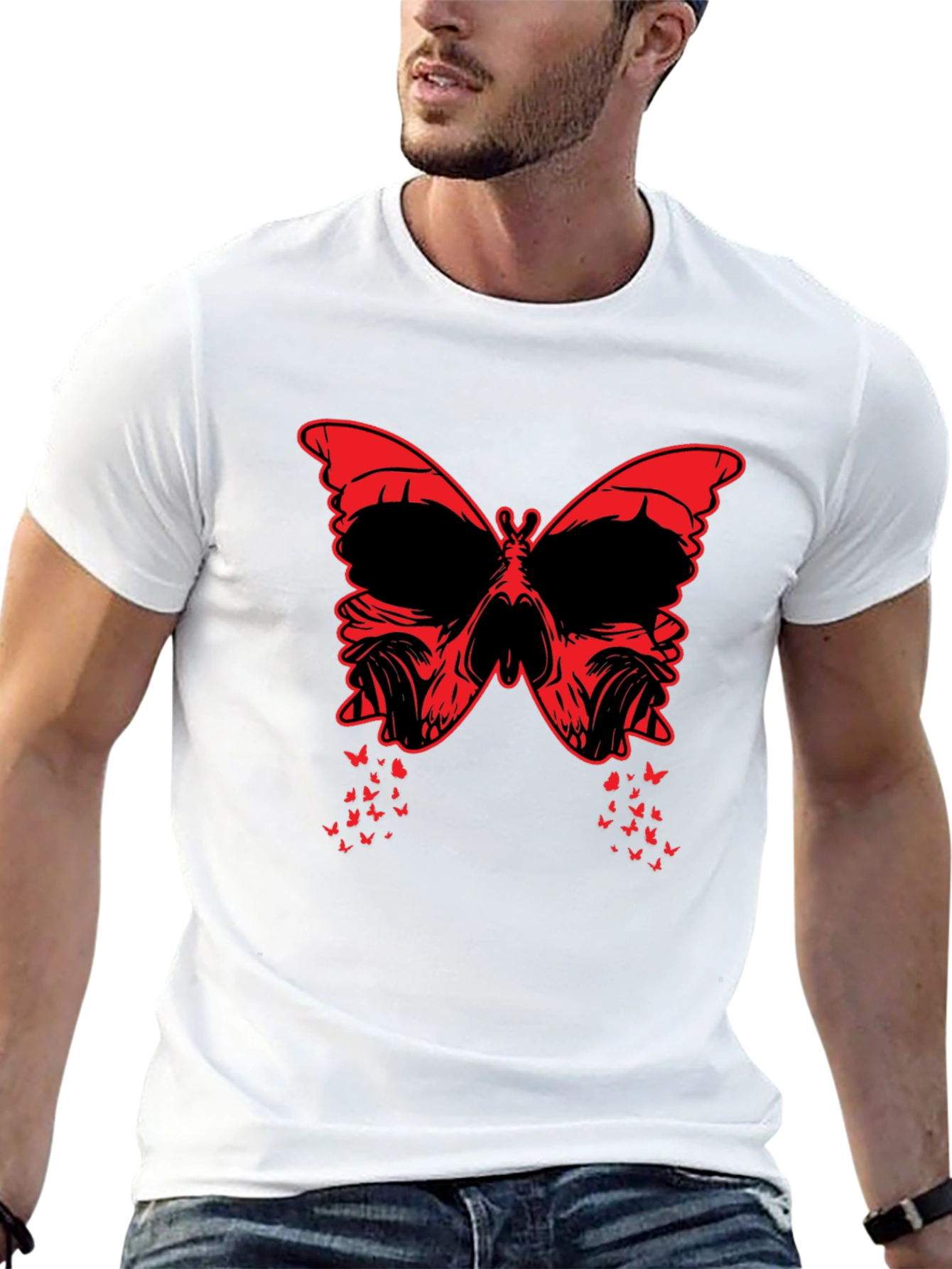 Skull Butterfly Graphic Tee