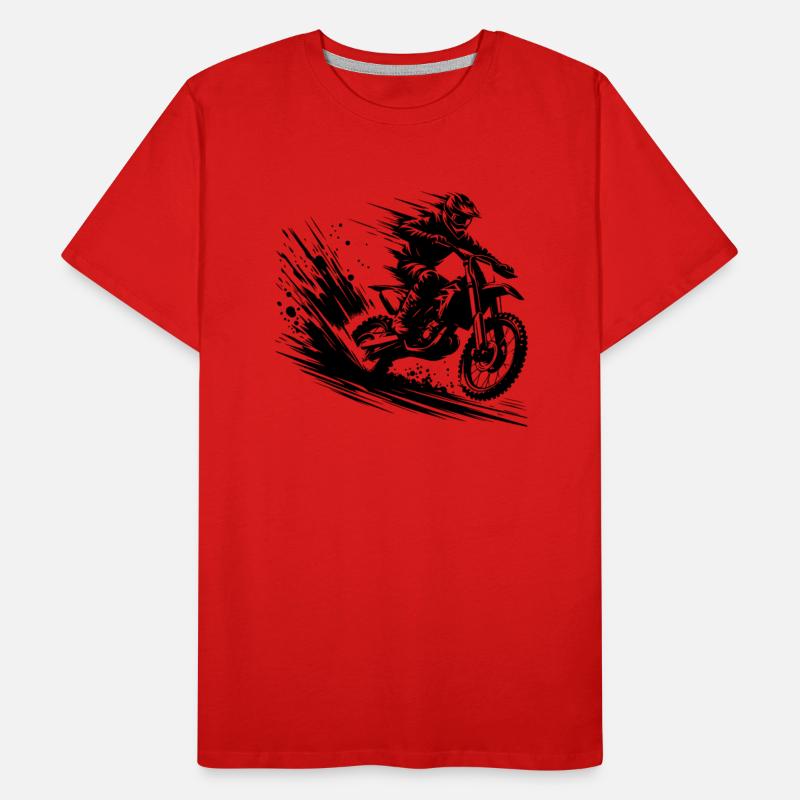 Motocross Dirt Bike Jump With Dust And Dynamics
