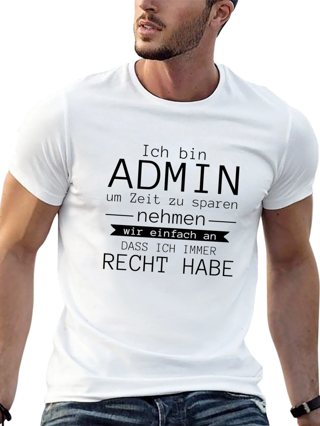 Ich Bin Admin Mens T-Shirt - Black