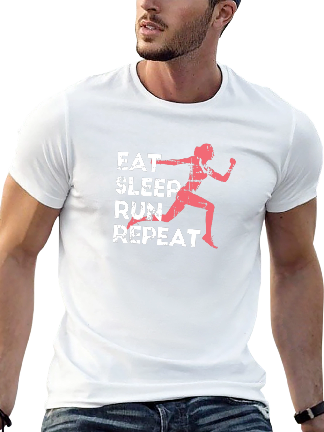 Eat Sleep Run Repeat Graphic T-Shirt