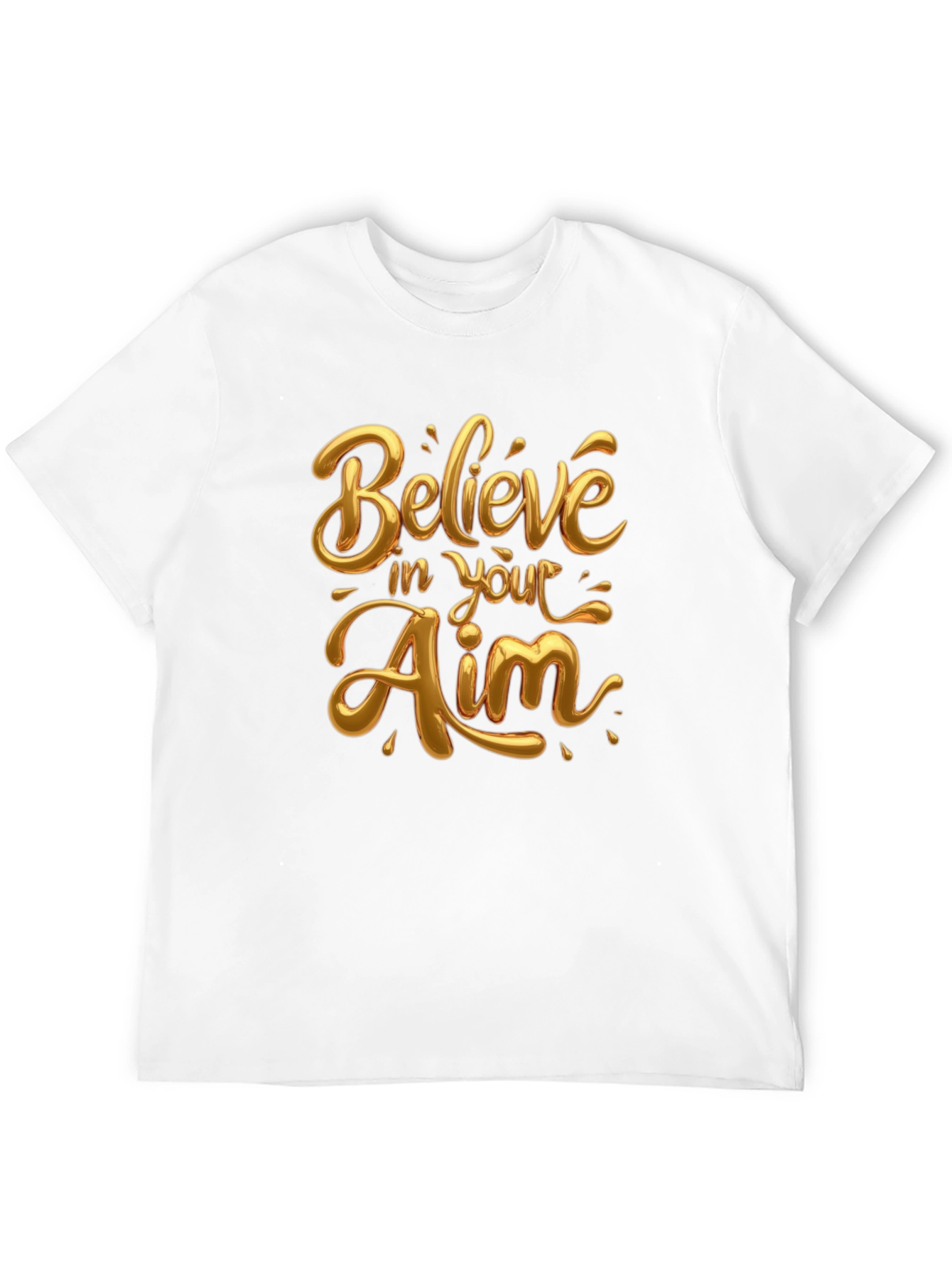 Believe in Your Aim Black Graphic Tee