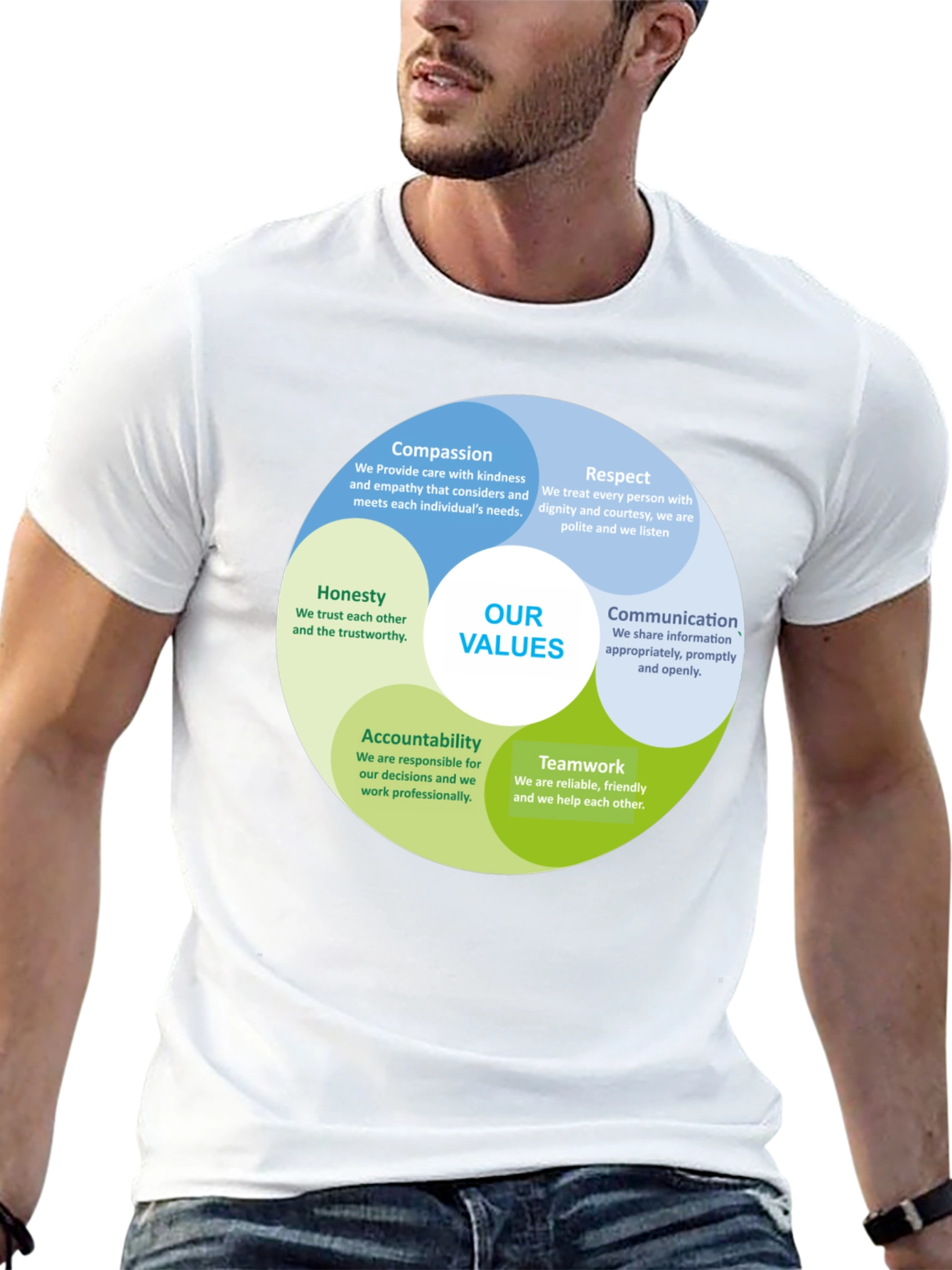 Values Black Crew Neck T-Shirt