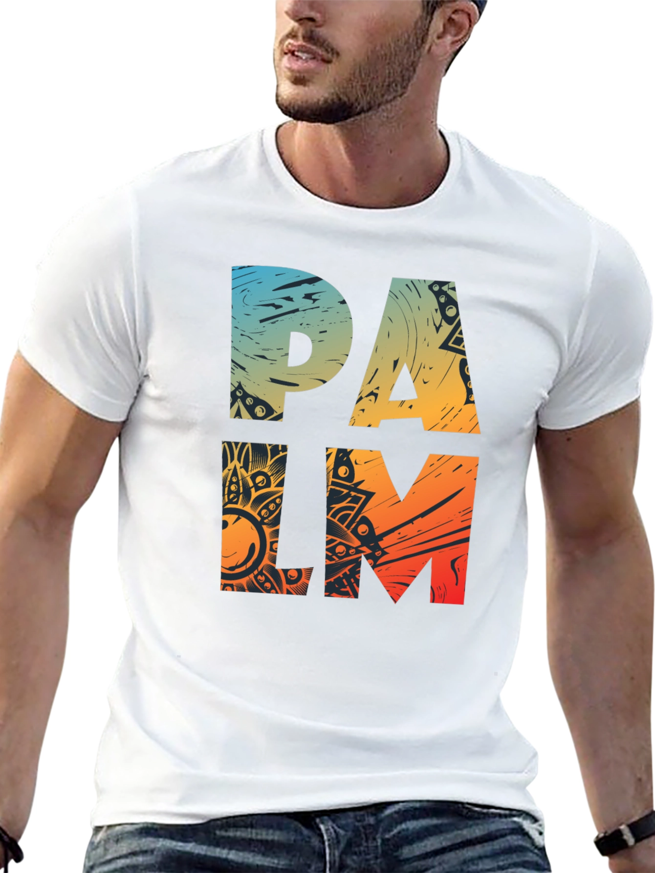 Palm Tree Graphic Tee - Relaxed Fit