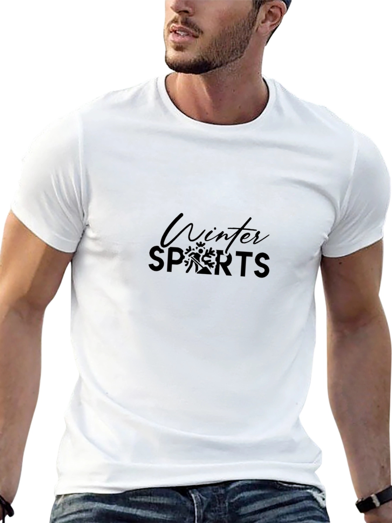 Winter Sports Black Graphic Tee