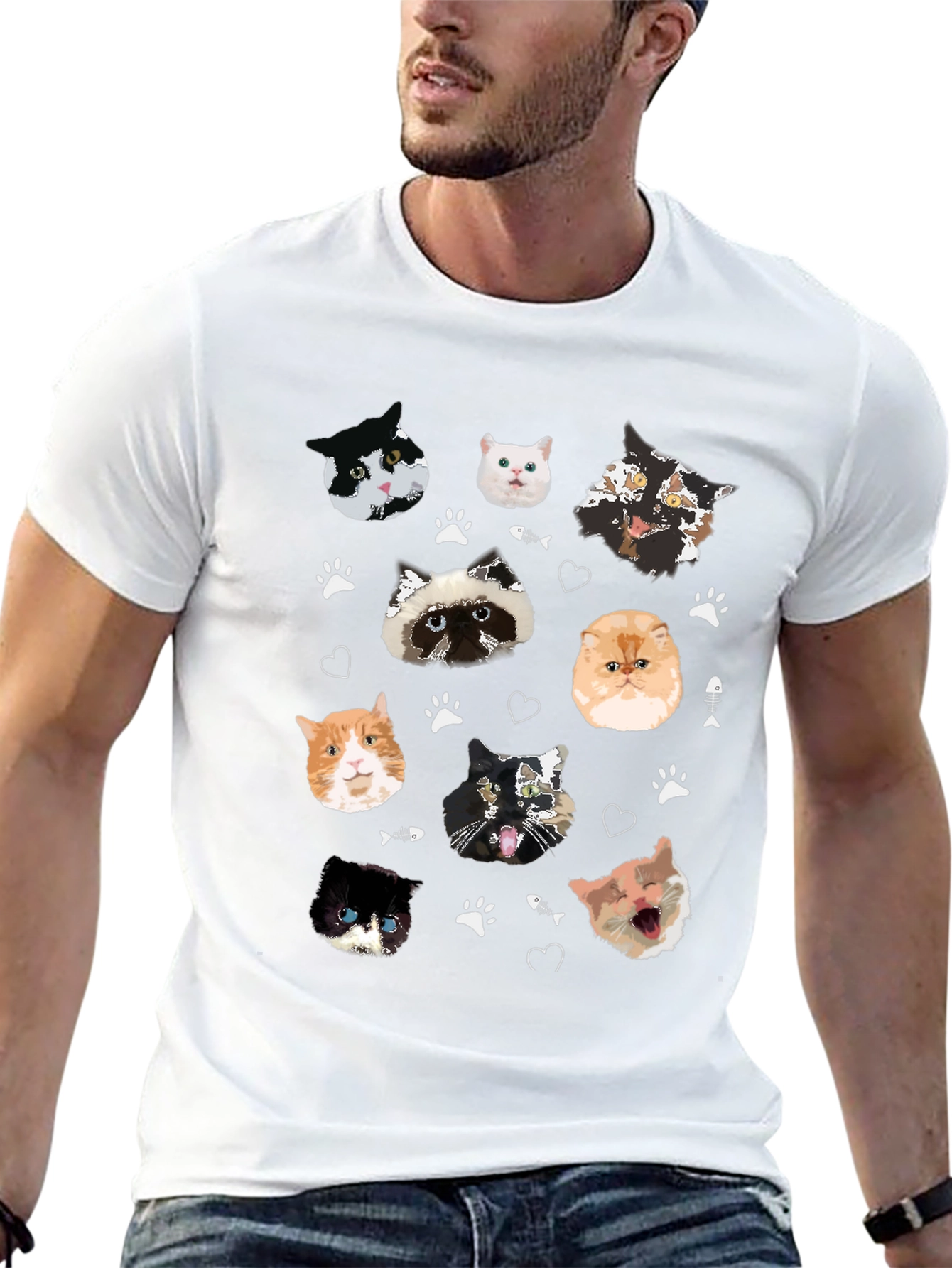 Cool Cats T-Shirt - Funny Cat Faces!