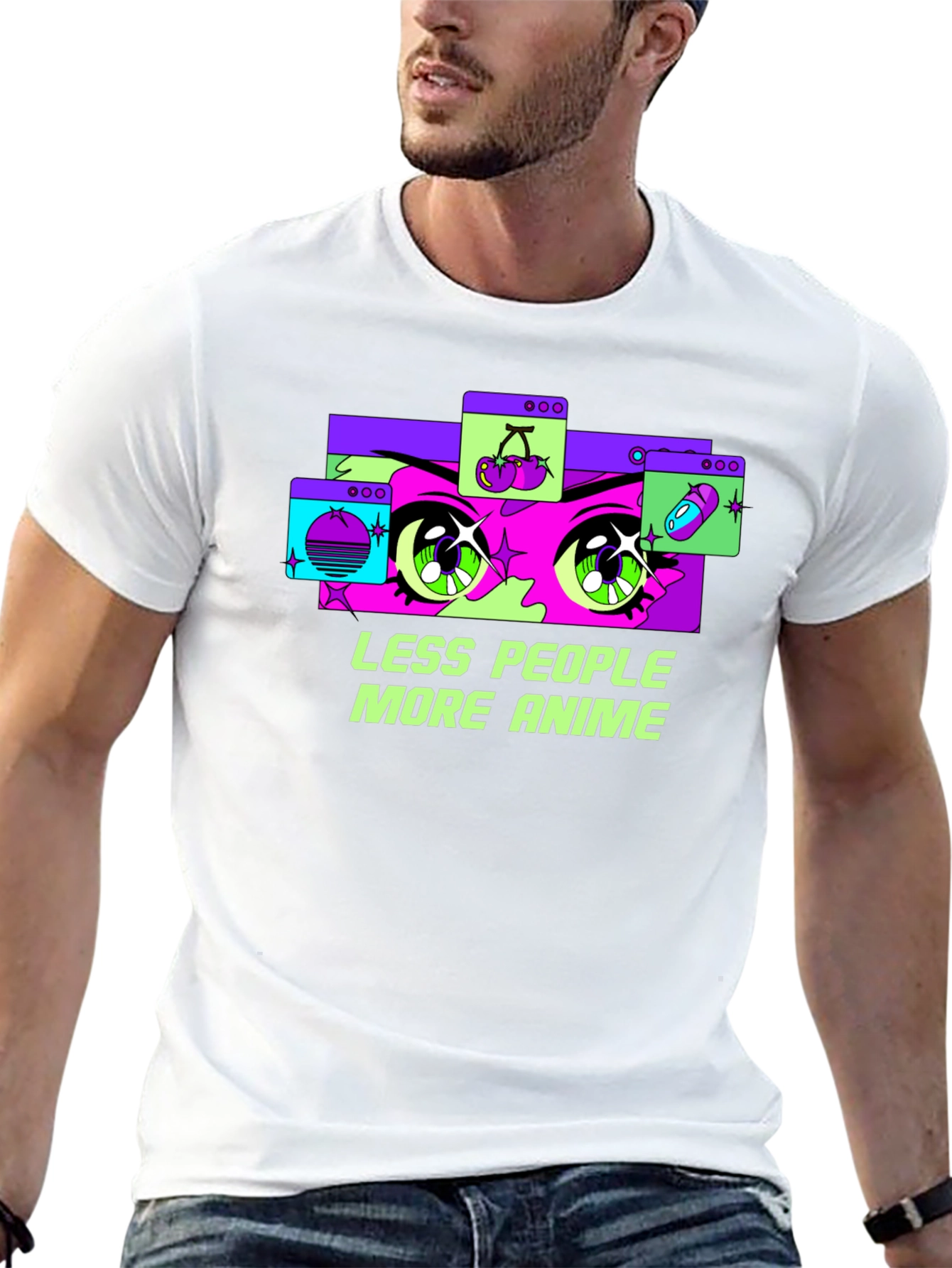 Less People More Anime Graphic Tee