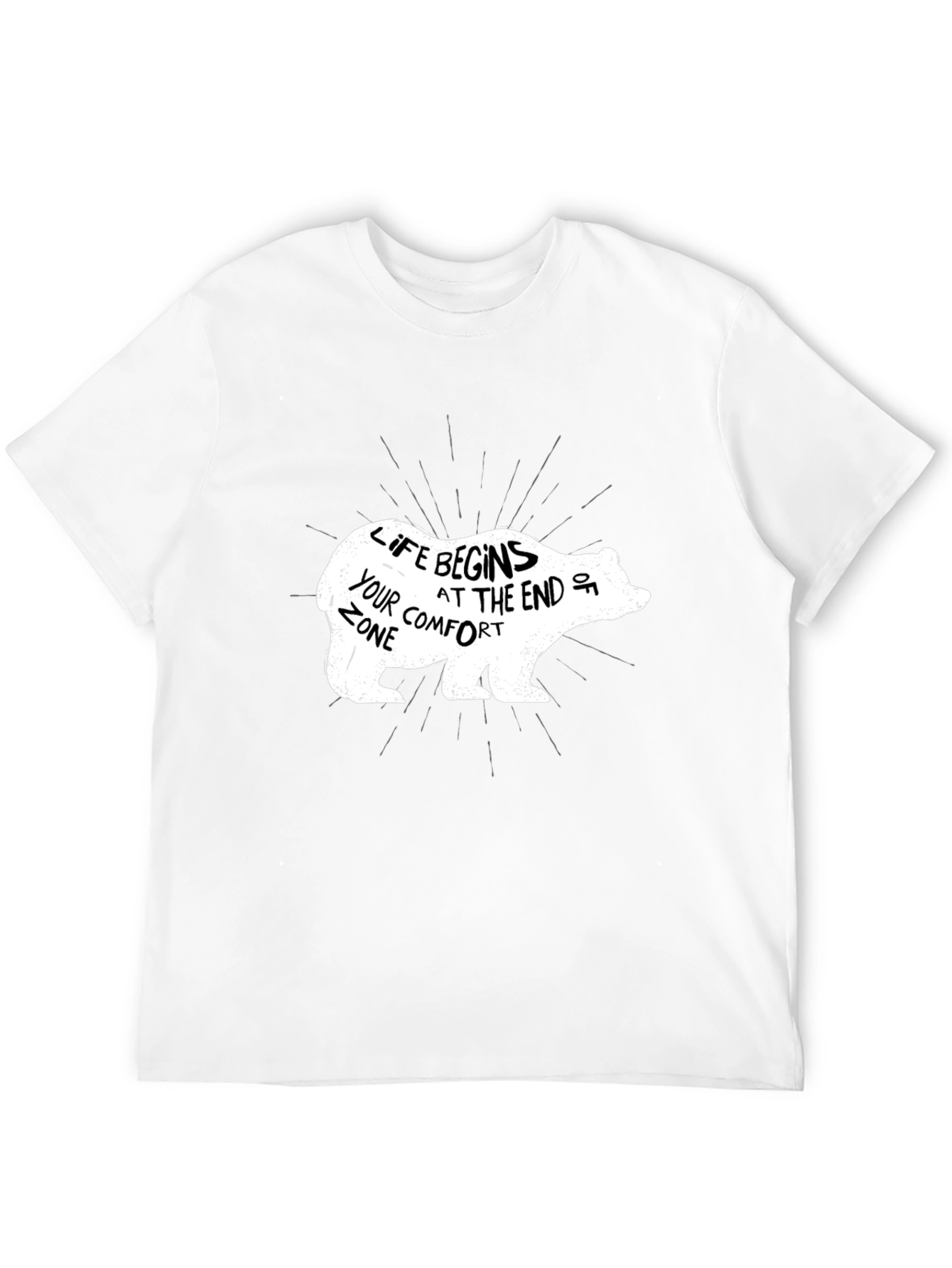 Life Begins Bear Graphic Tee - Black
