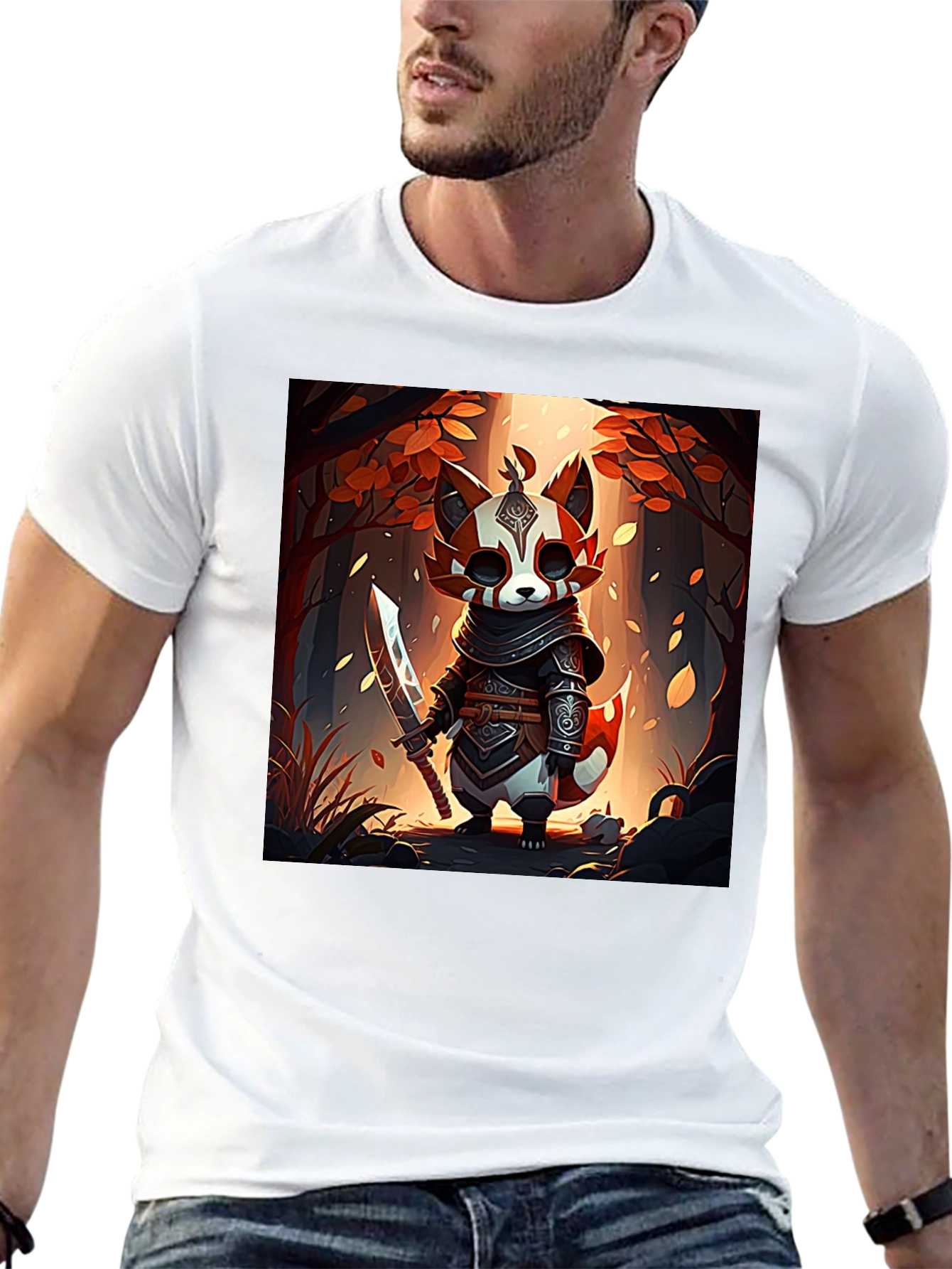 Warrior Raccoon Graphic Tee