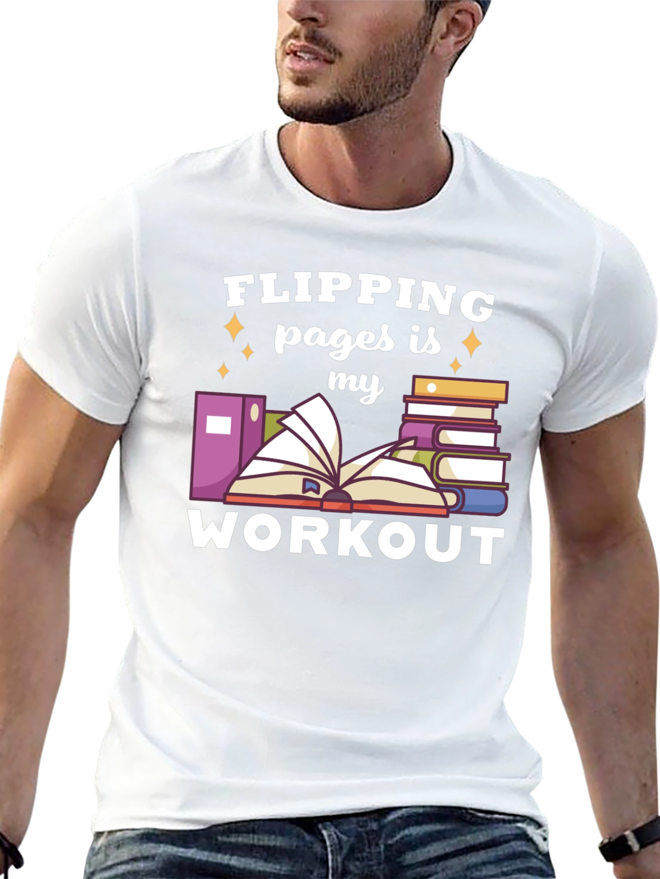 Flipping Pages is My Workout Black T-Shirt