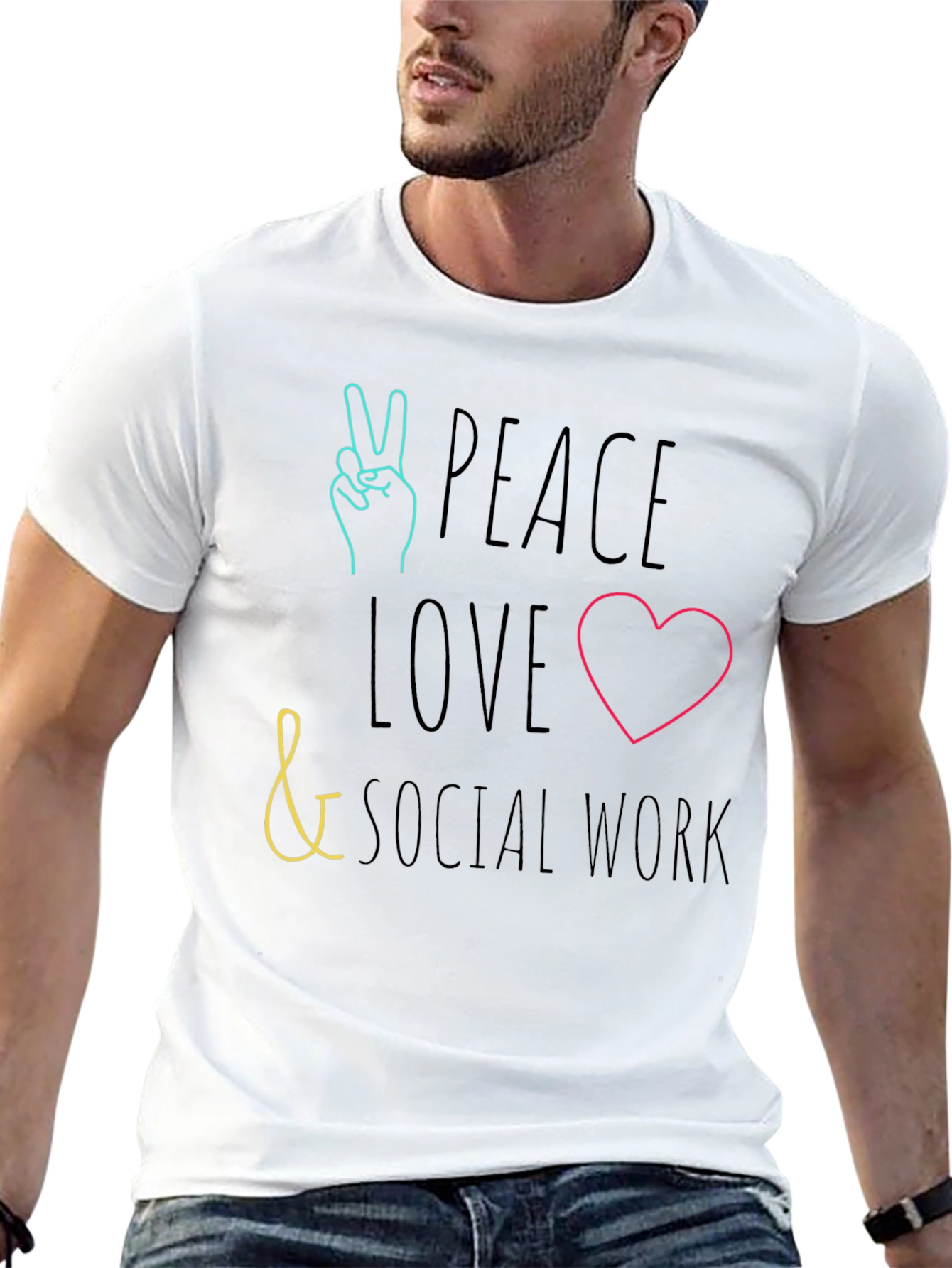 Peace Love Social Work T-Shirt