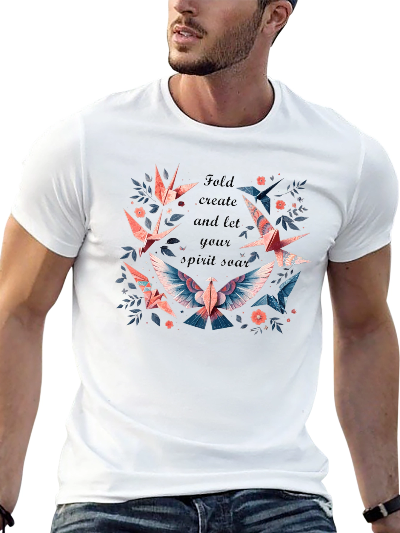 Origami Spirit Soar Tee - Fold Create Fly!