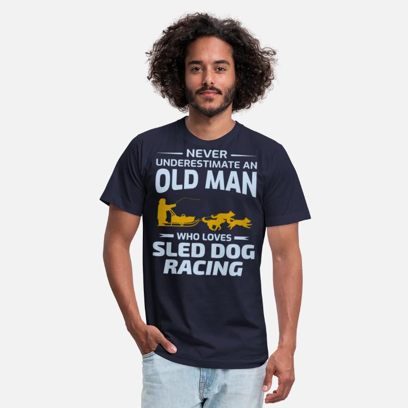 Old Man Husky Sledding Sled Dog Racing Alaskan