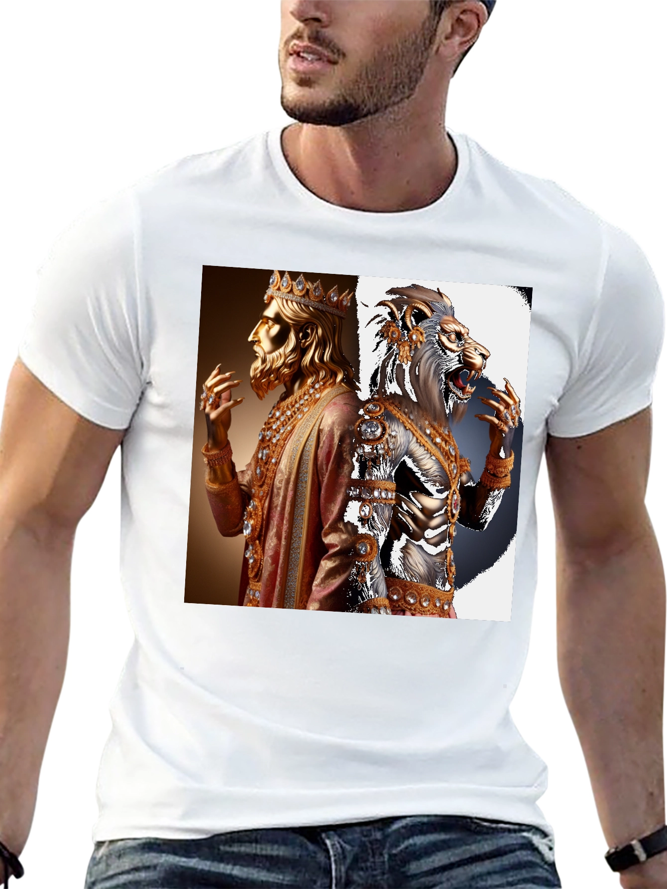 King and Lion Graphic Tee - Black