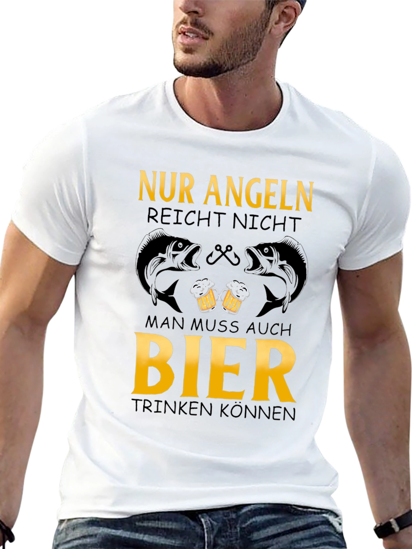 Fishing & Beer T-Shirt - Nur Angeln Reicht Nicht