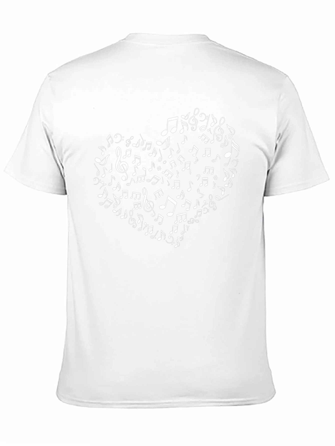 Musical Heart Graphic T-Shirt - Black Cotton Tee
