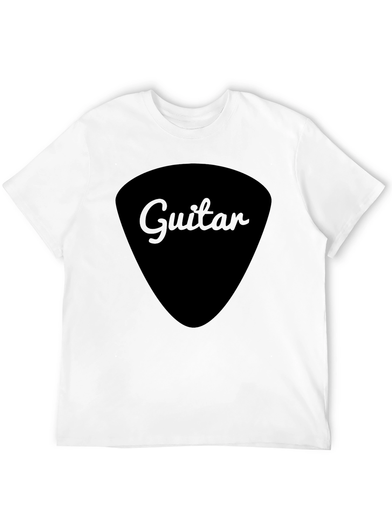Guitar Pick Graphic Tee - Musicians Black T-Shirt