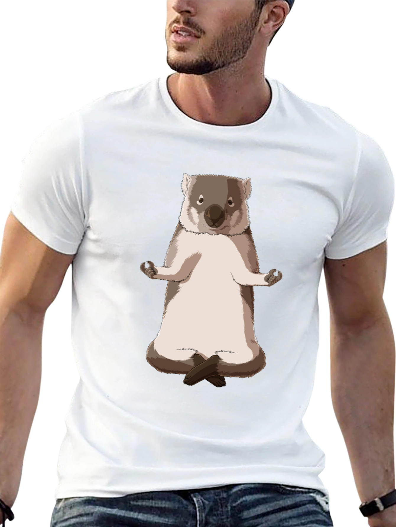 Meditating Wombat T-Shirt - Relax in Style