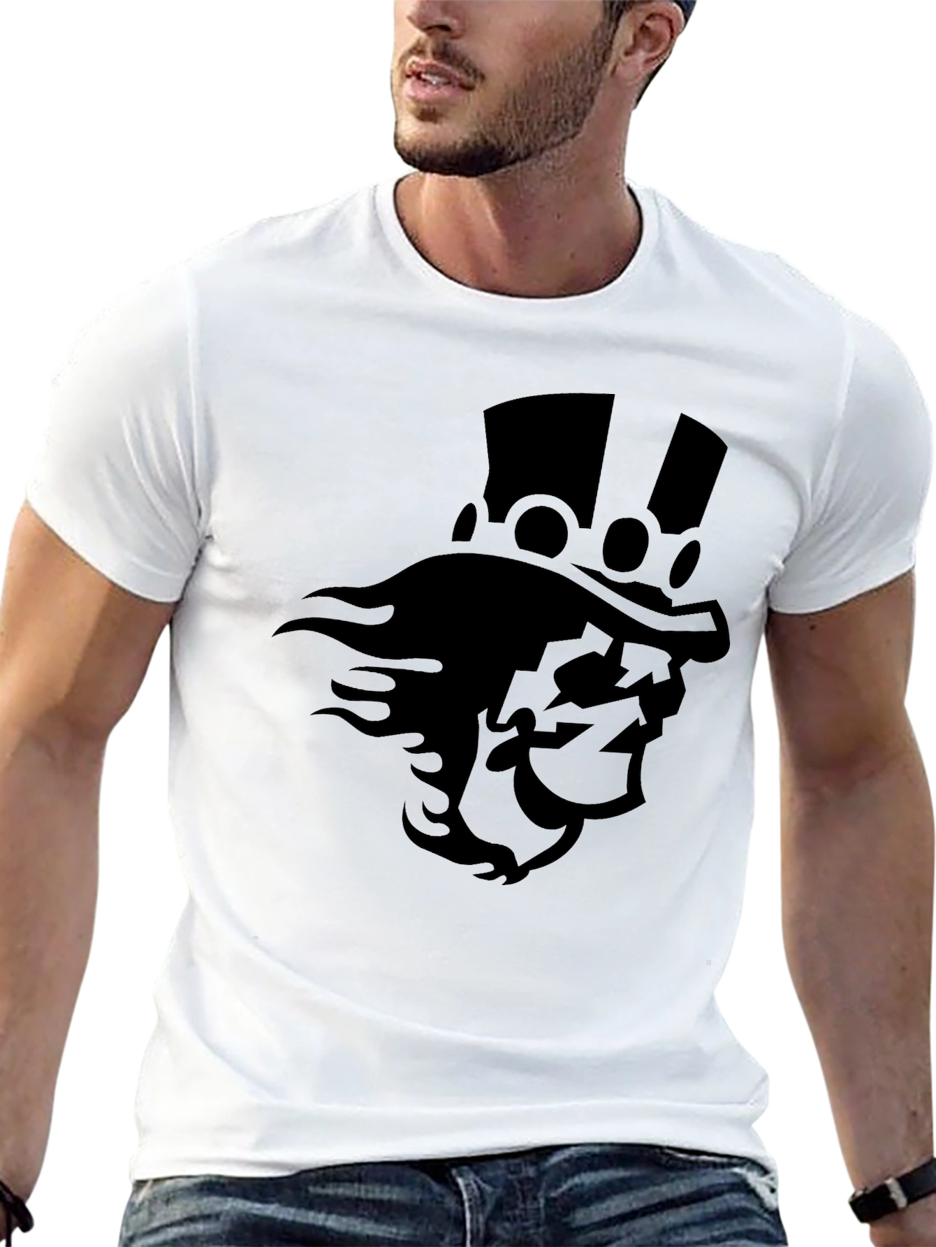 Mens Black Graphic T-Shirt - Slash Inspired