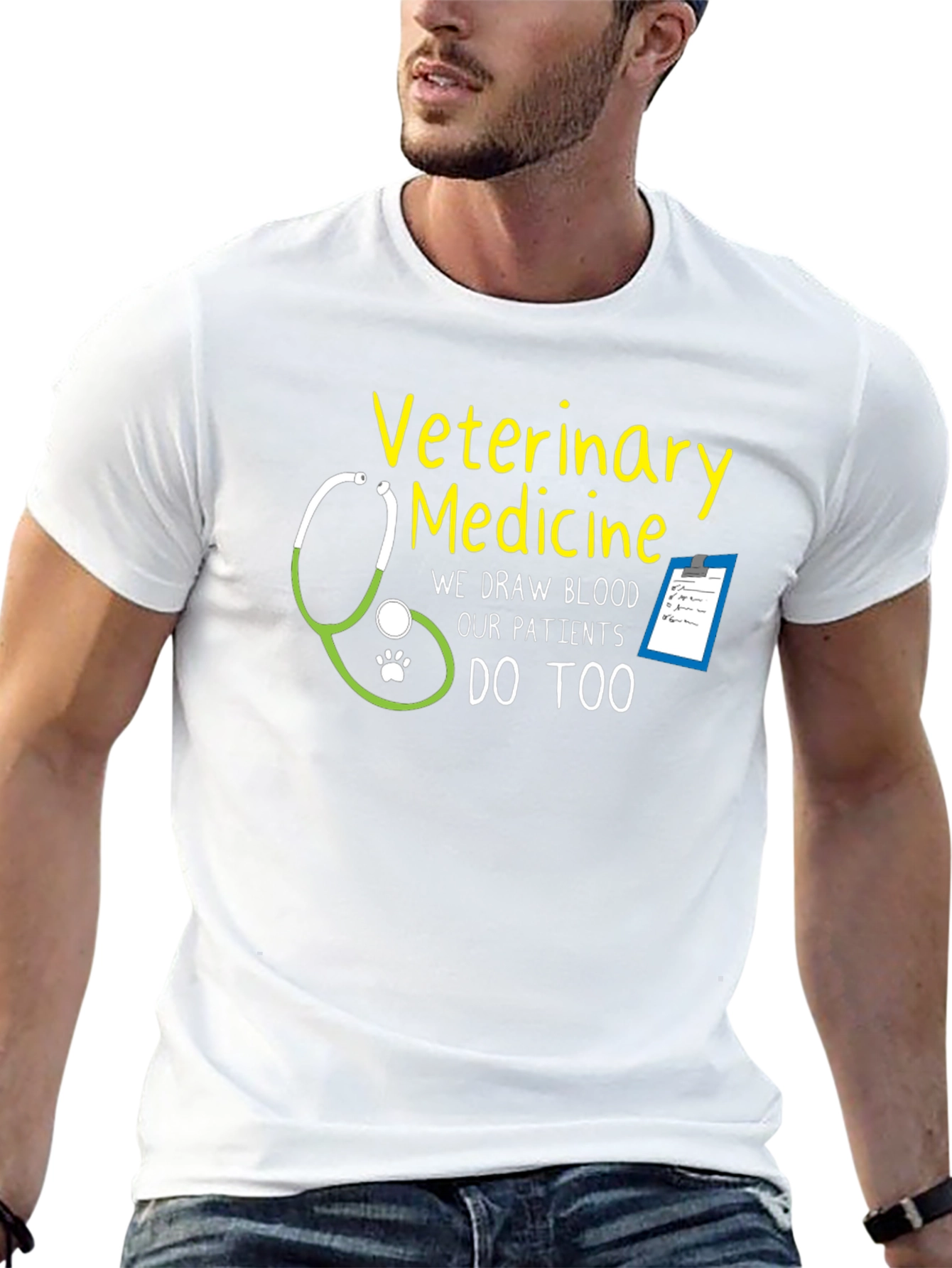 Veterinary Medicine T-Shirt - We Draw Blood Too!