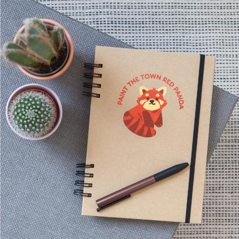 Paint The Town Red Panda Cute Animal Wild Life