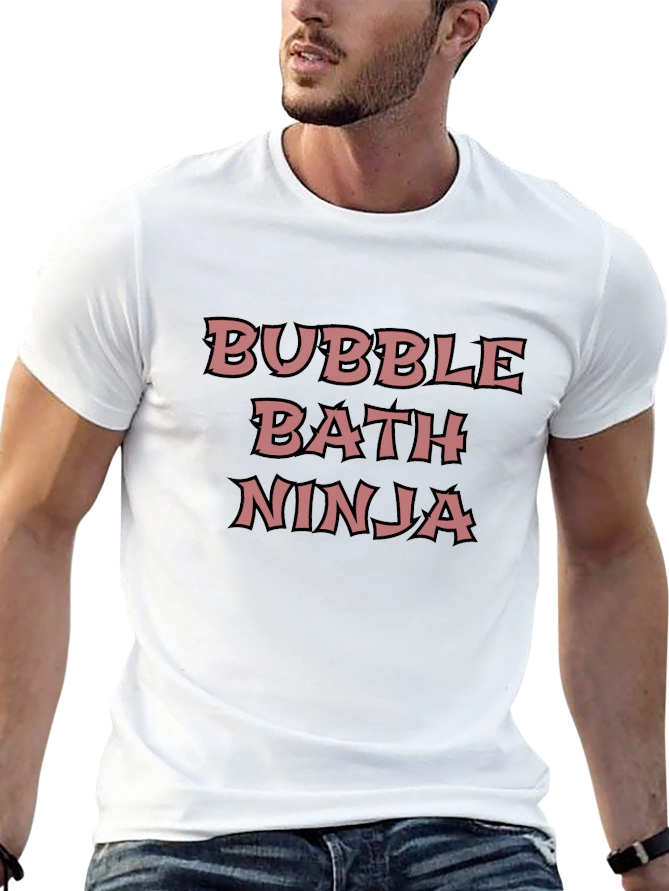 Bubble Bath Ninja Graphic T-Shirt - Funny Novelty Tee