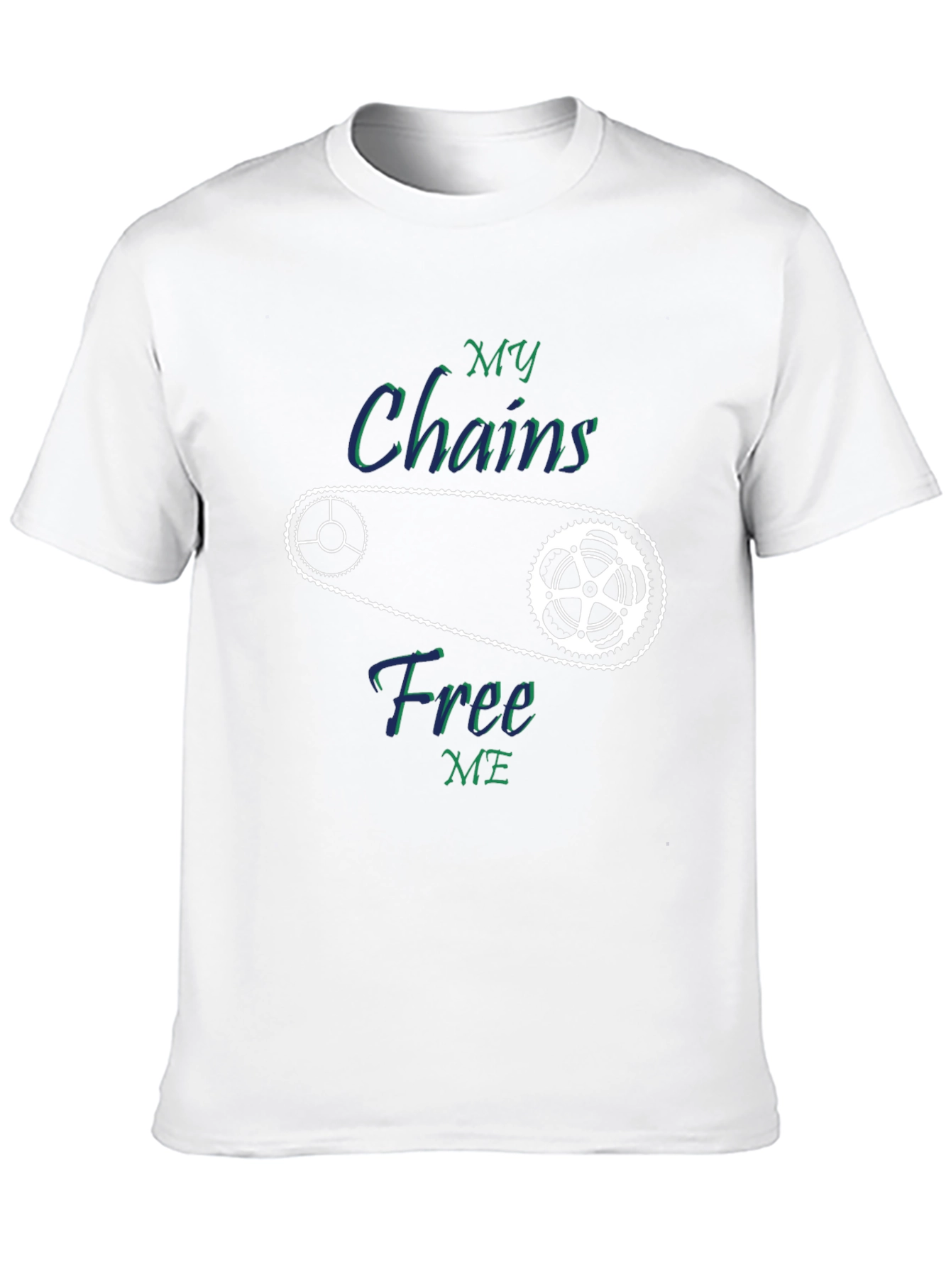 My Chains Free Me Biker T-Shirt - Black