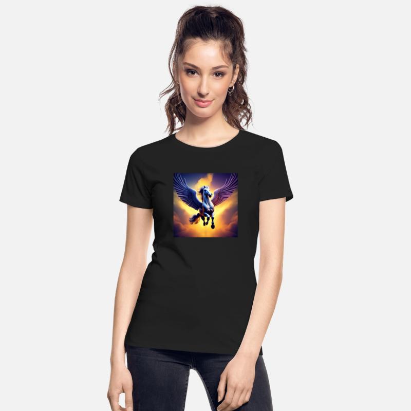 Pegasus flying Sunset Background
