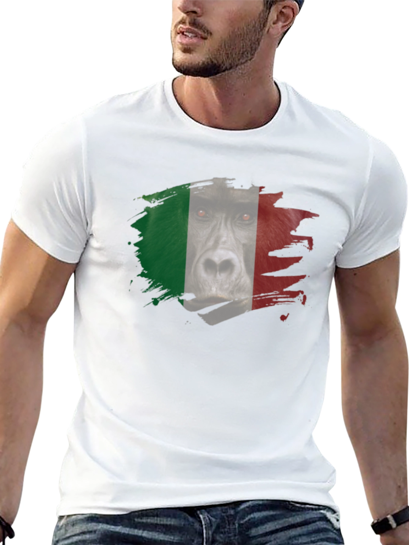Gorilla Italy Flag T-Shirt