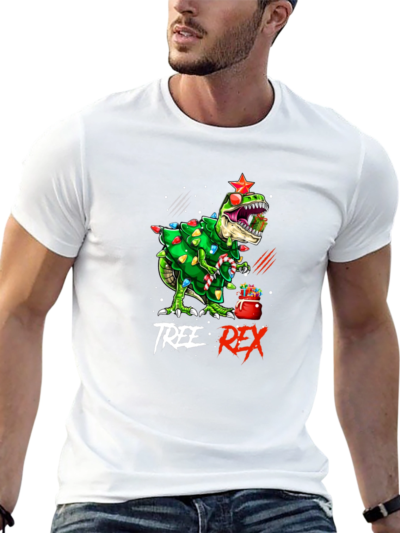 Tree Rex T-Shirt: Dinosaur Christmas Tee
