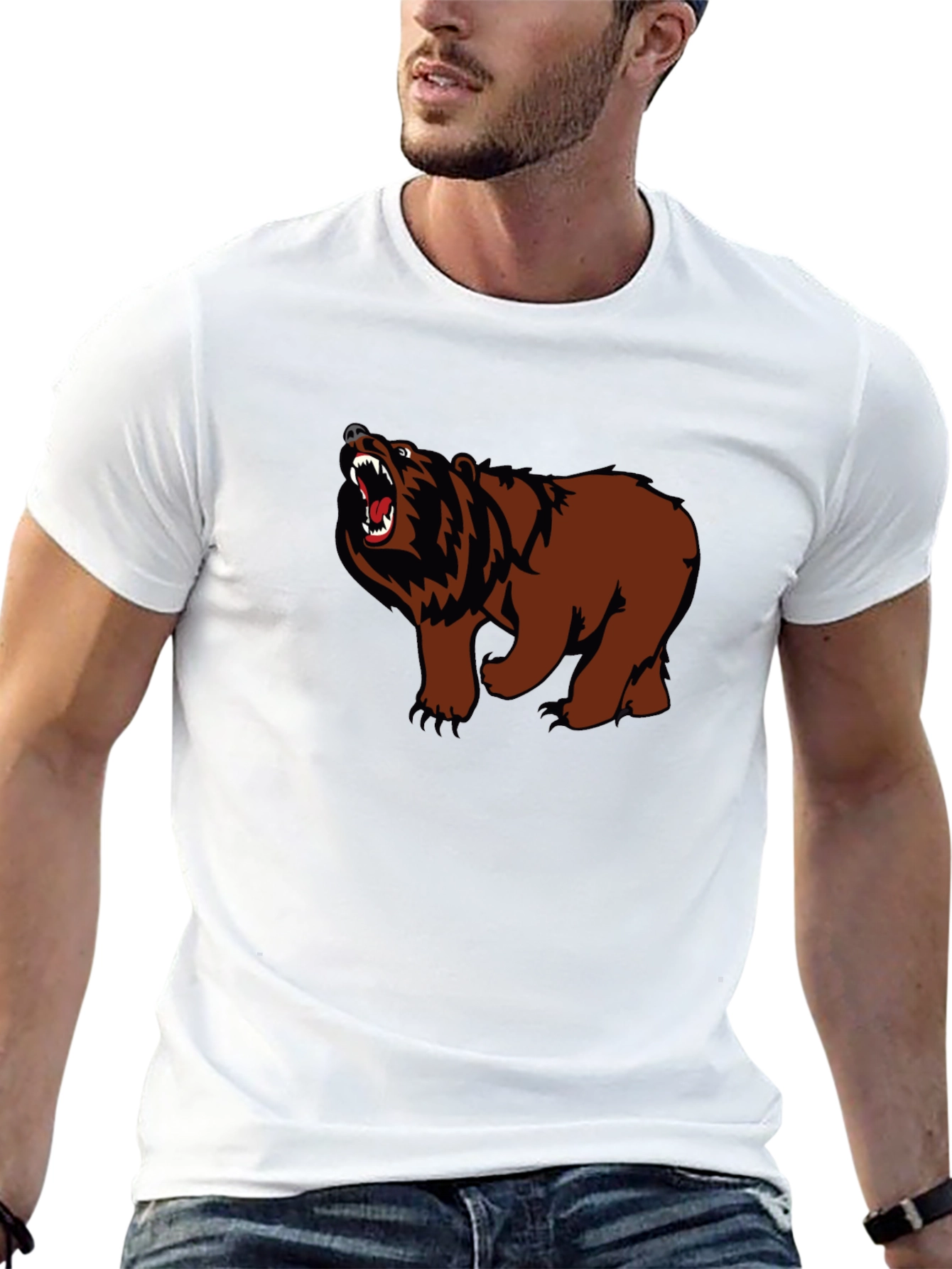 Grizzly Bear Graphic Tee - Fierce Style