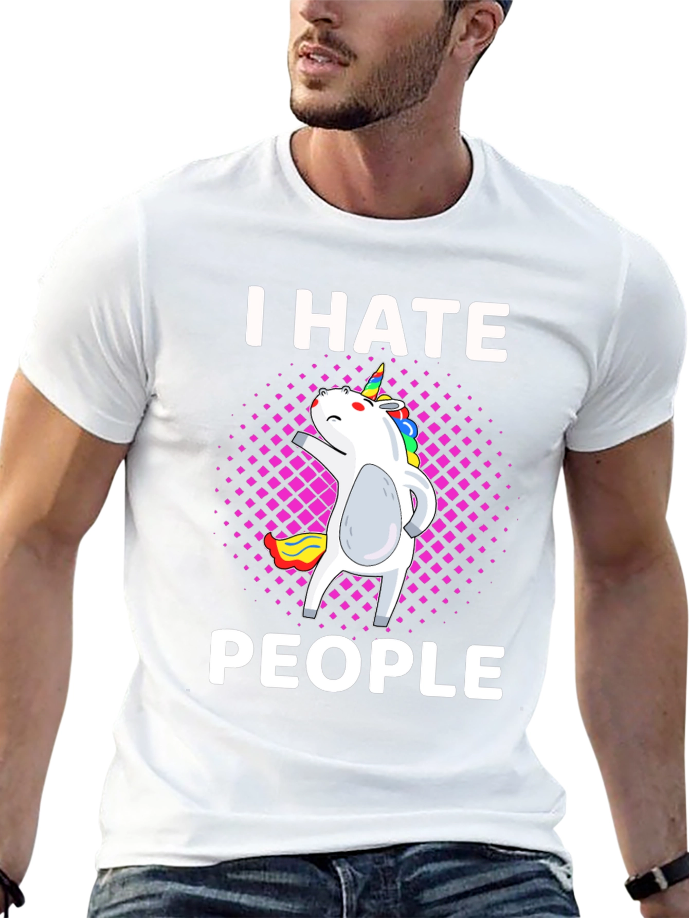 I Hate People Unicorn Graphic T-Shirt