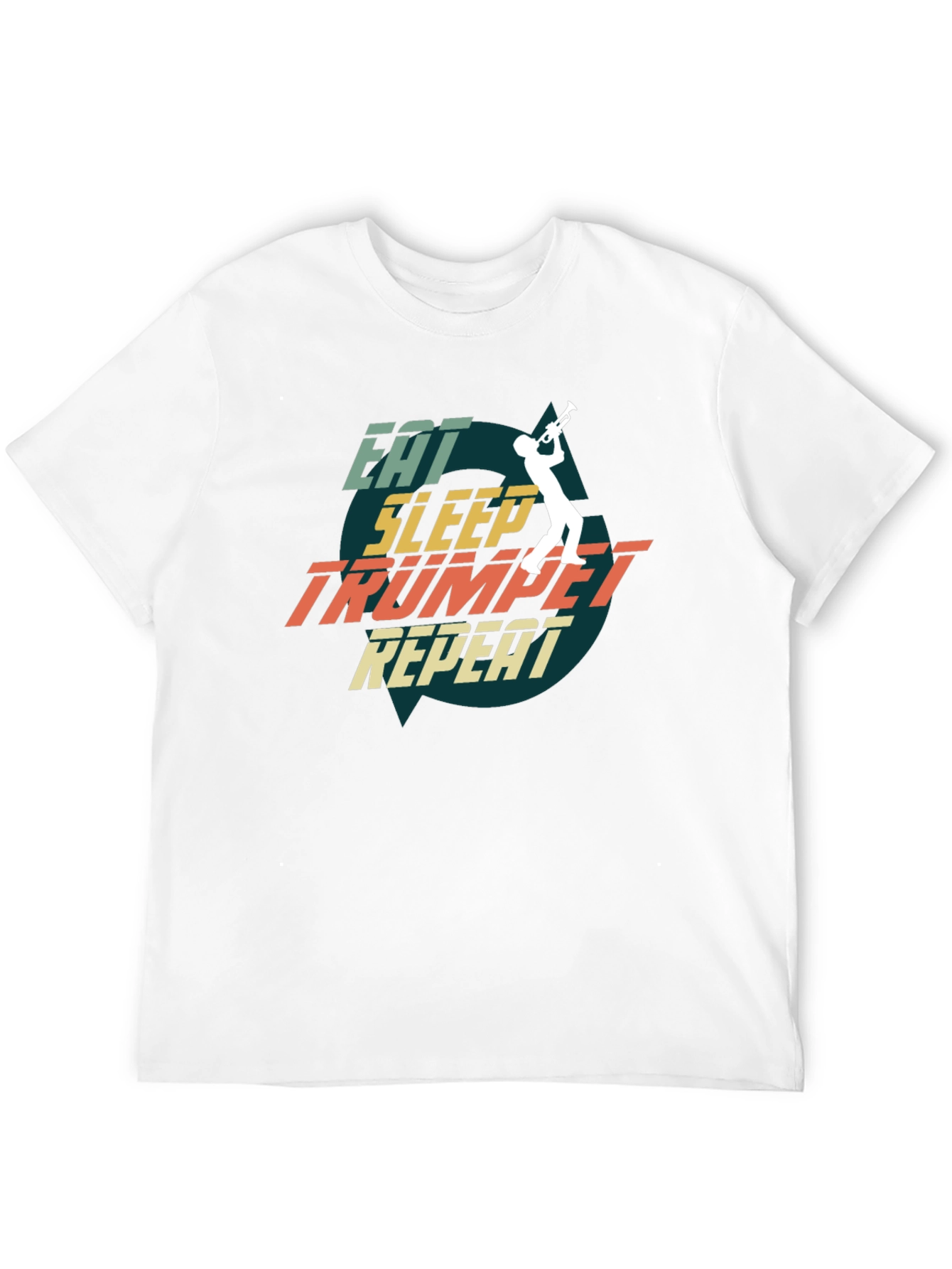 Eat Sleep Trumpet Repeat Black T-Shirt