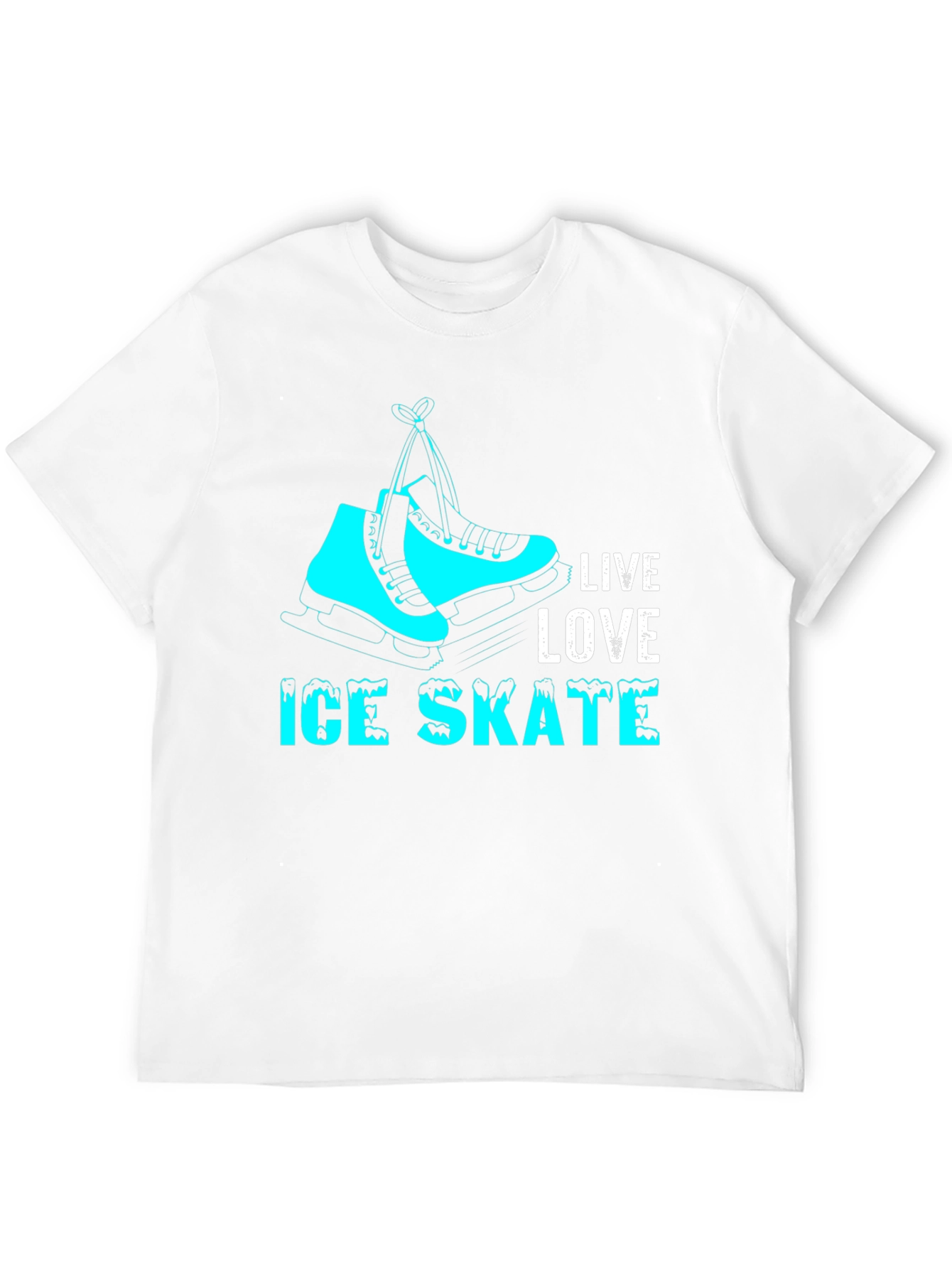 Live Love Ice Skate T-Shirt - Skating Graphic Tee