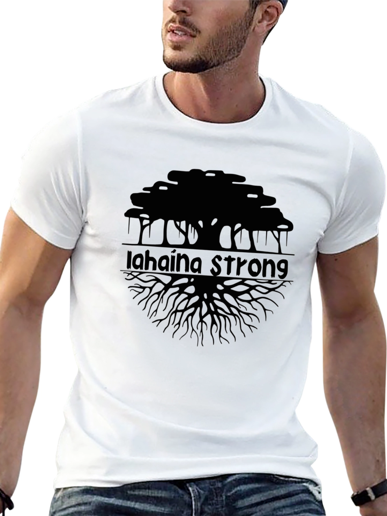 Lahaina Strong Tree Black T-Shirt