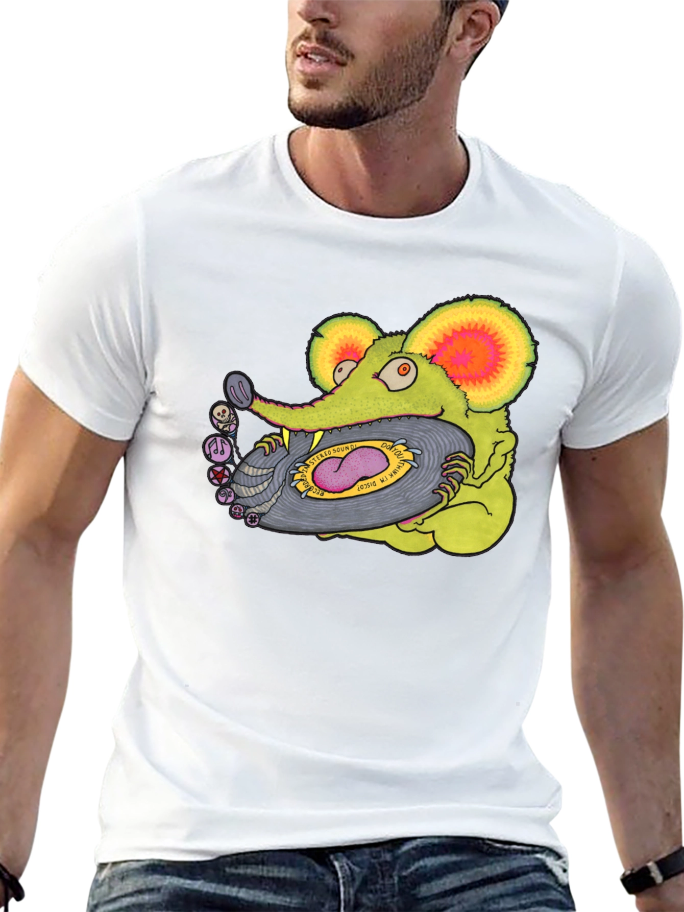 Rat Fink Disco Black T-Shirt