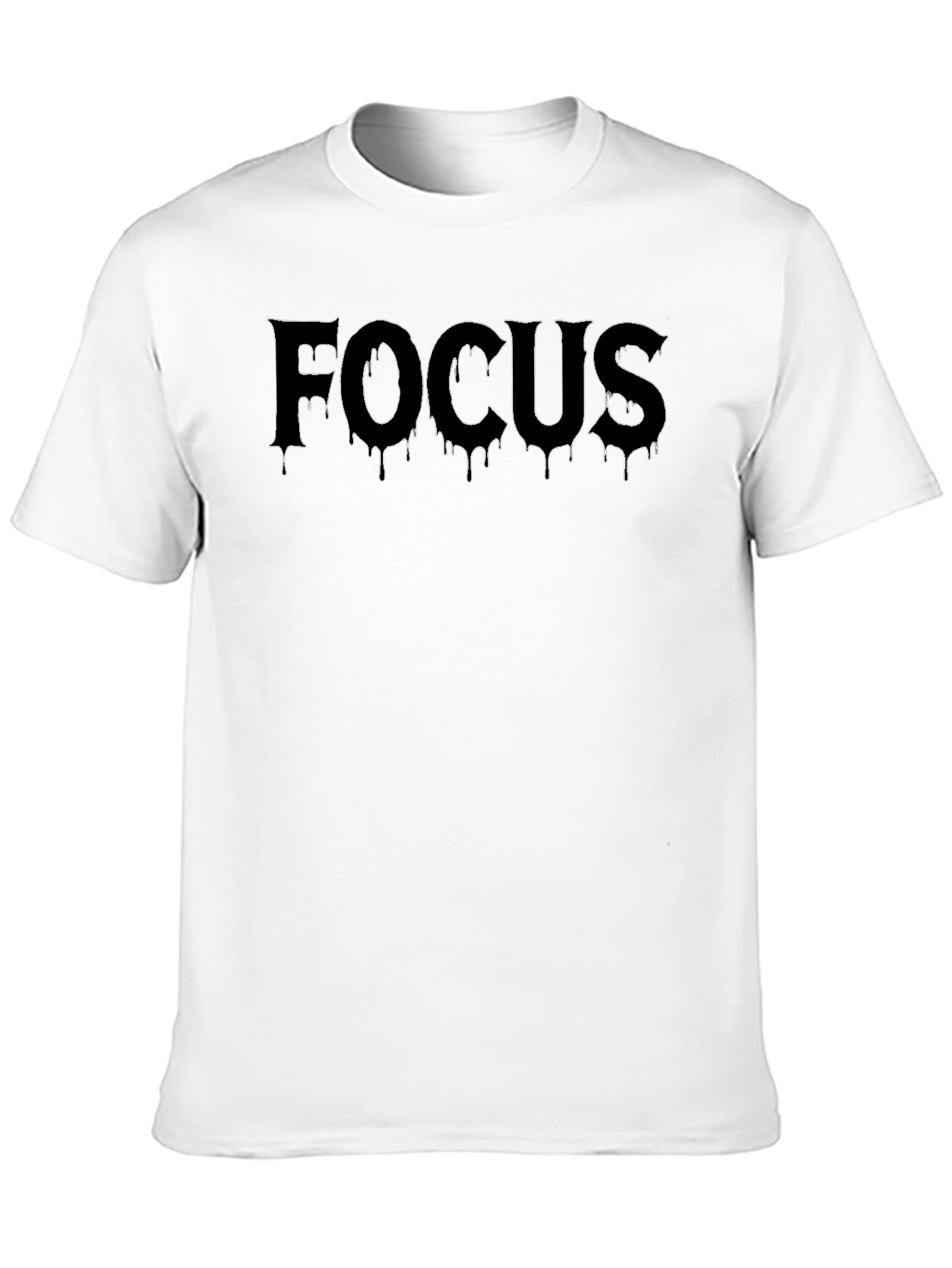 Mens Black FOCUS Graphic Print T-Shirt