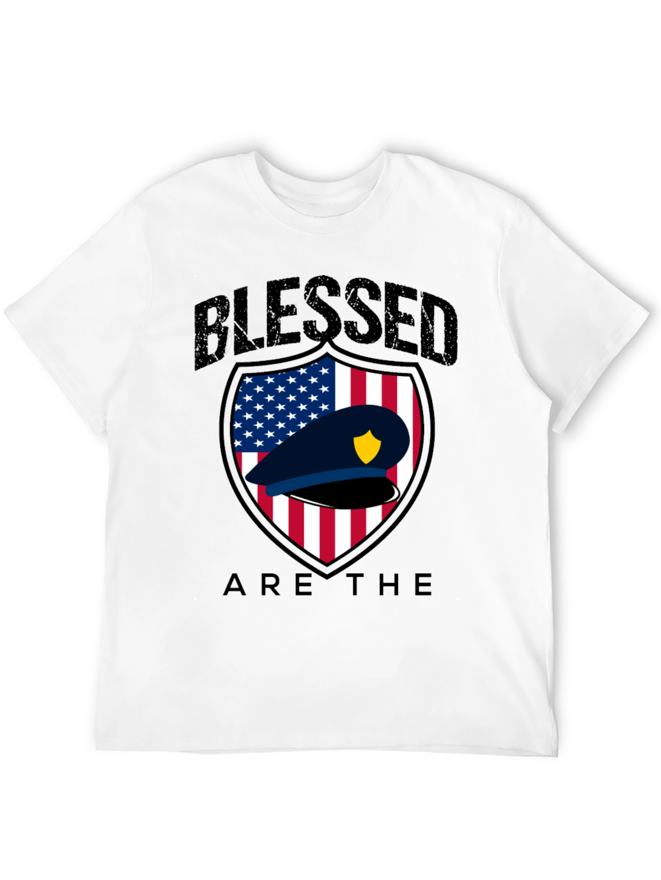 Blessed American Flag Police T-Shirt