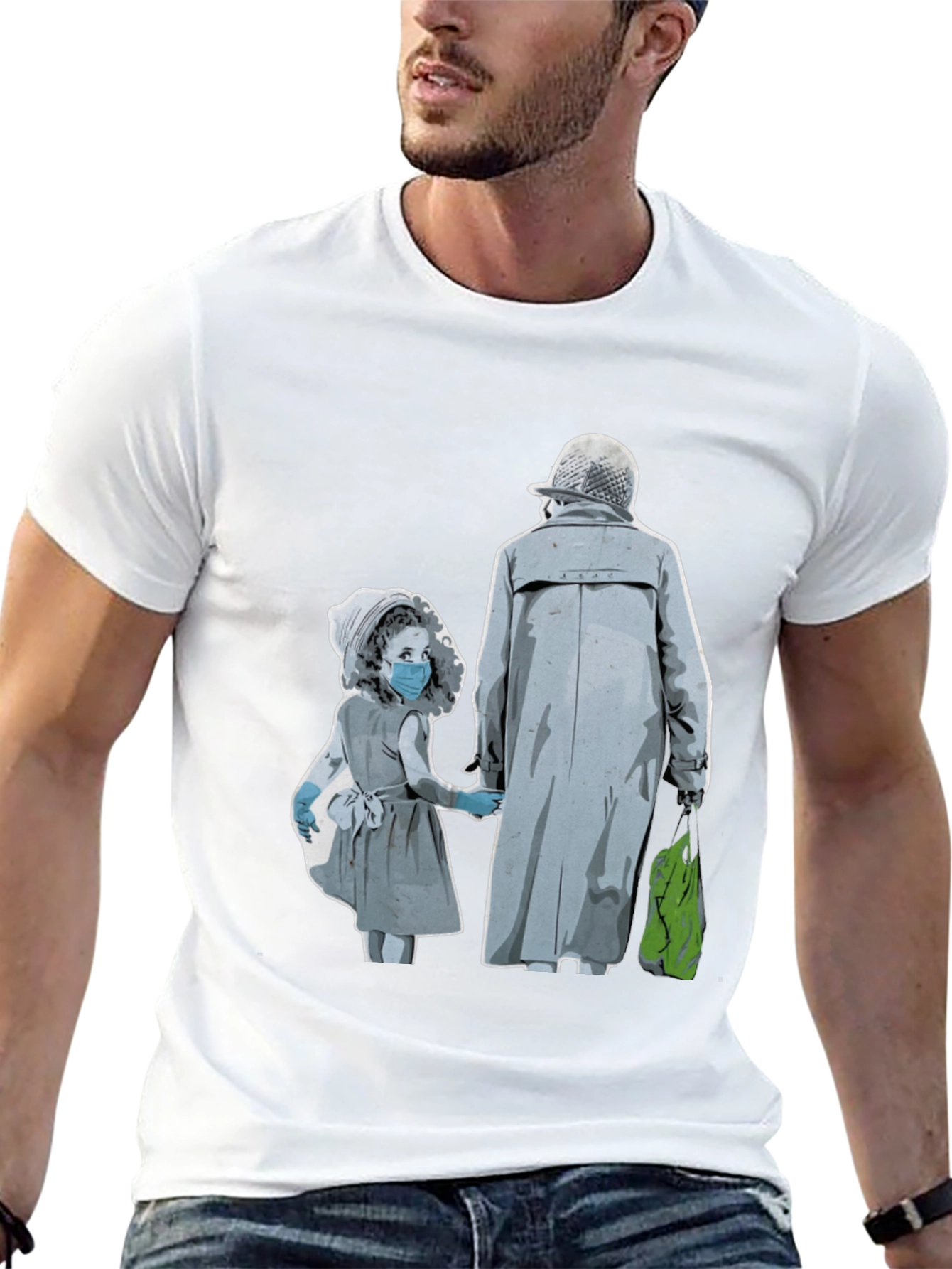 Artistic Graphic Tee - Masked Kids