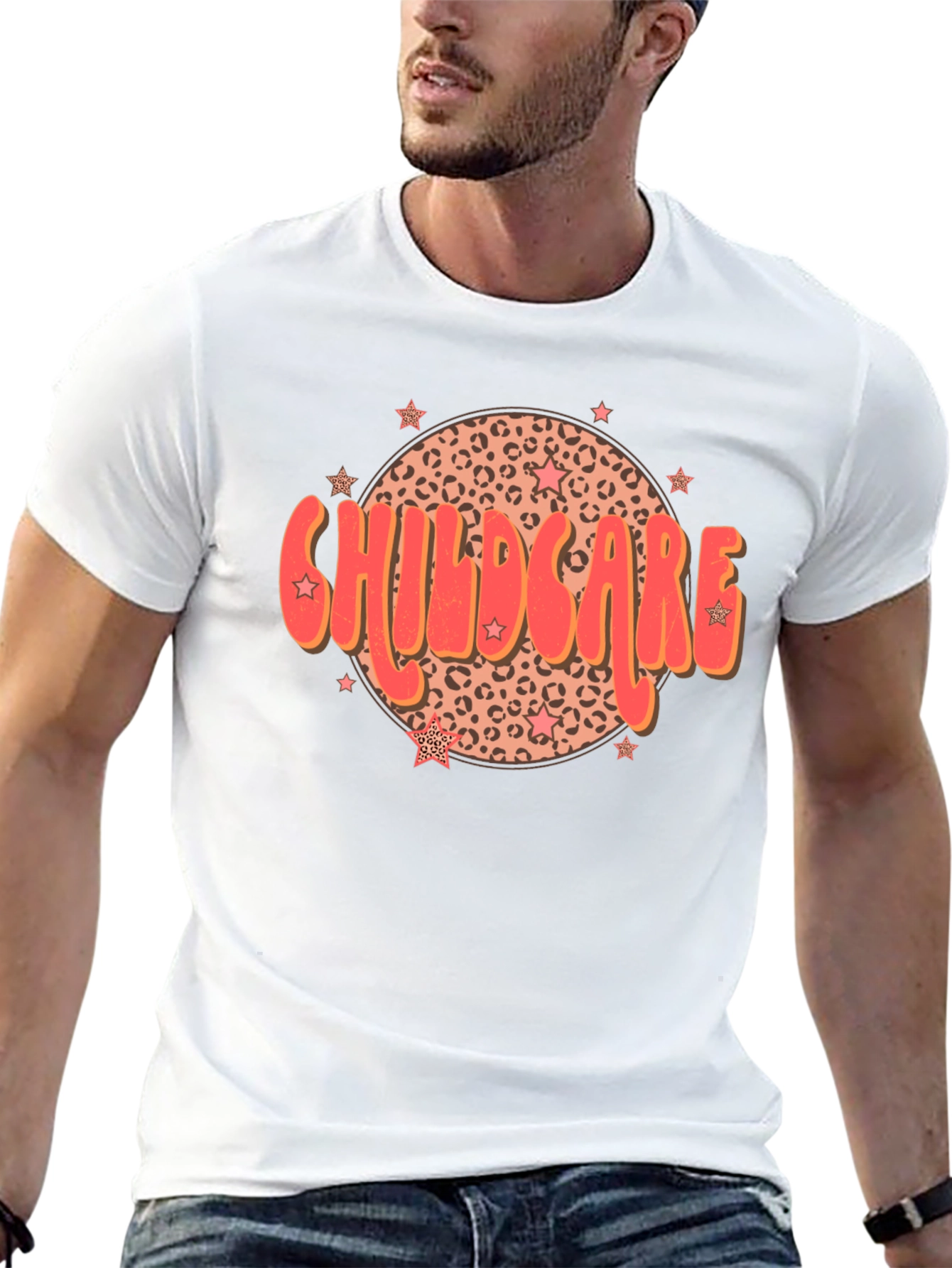 Childcare Leopard Star T-Shirt